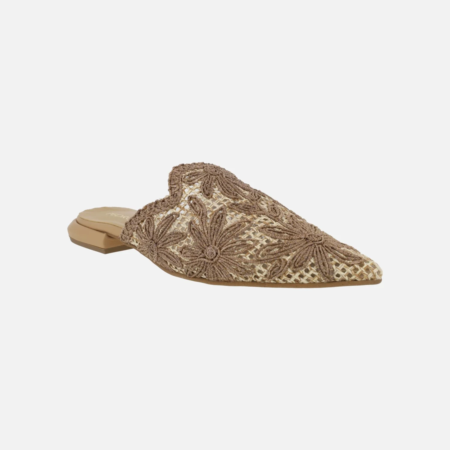 Mules Alozaina en tejido rafia trenzado con motivos florales - Image 3