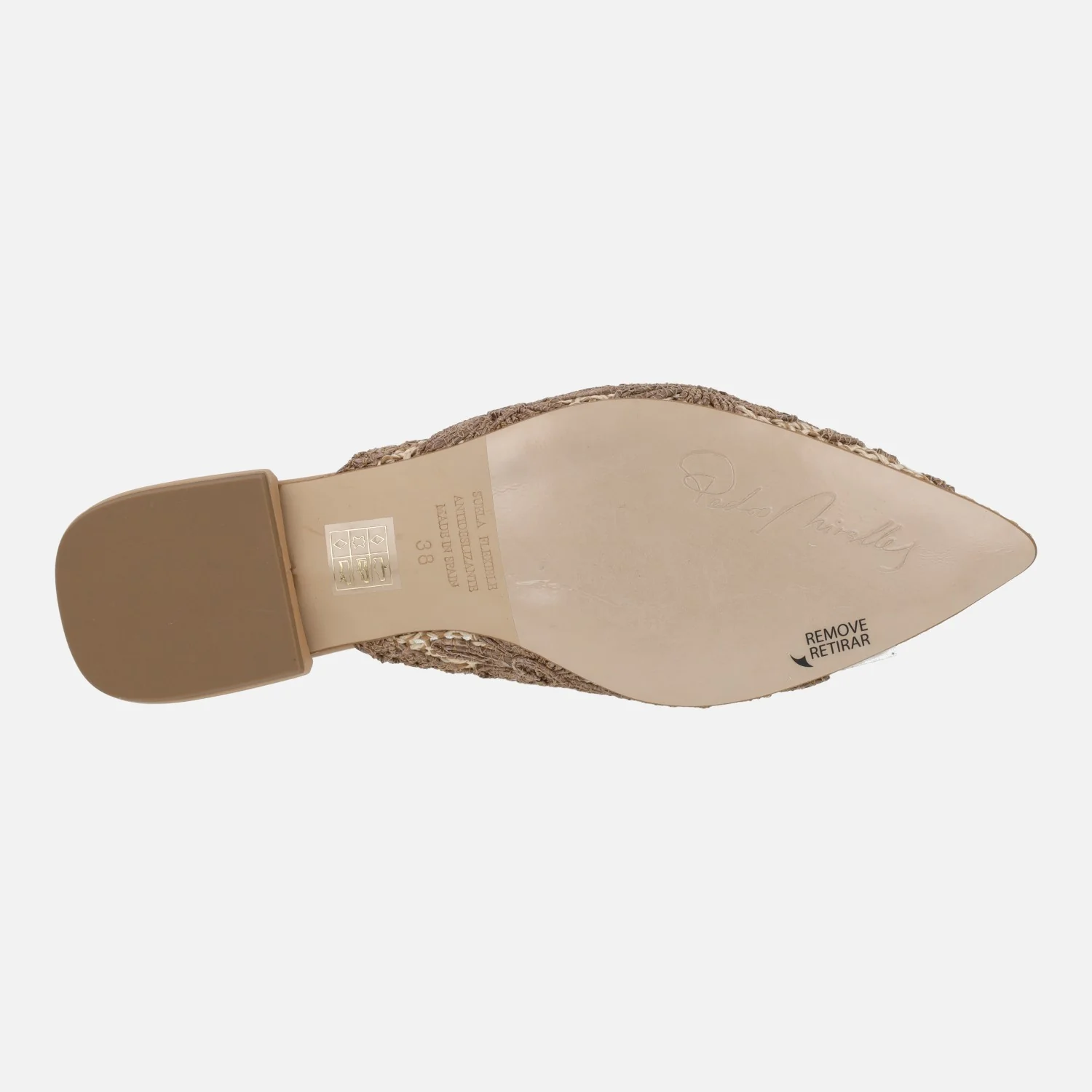 Mules Alozaina en tejido rafia trenzado con motivos florales - Image 7