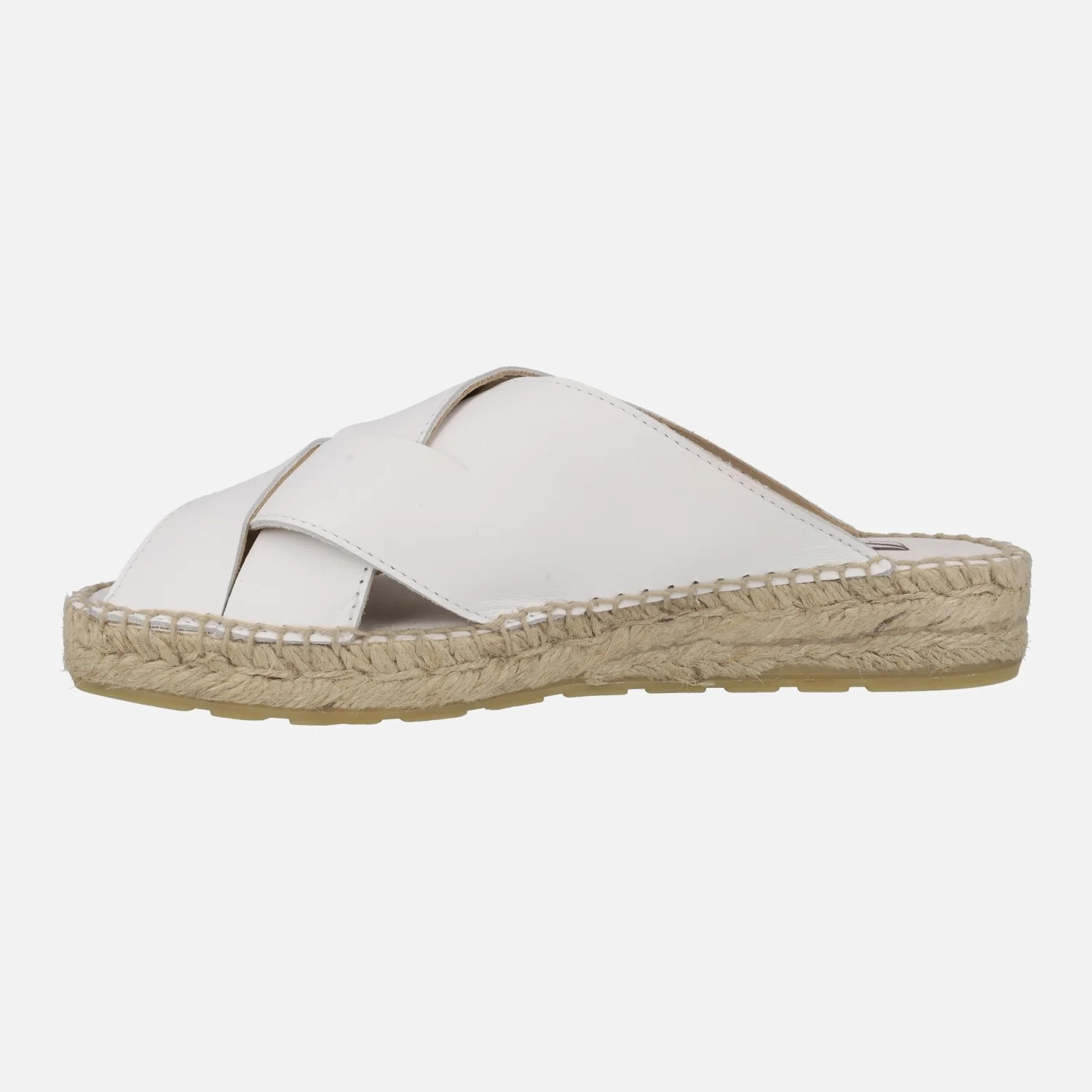 Mules de piel con tiras entrelazadas y piso de yute - Image 3