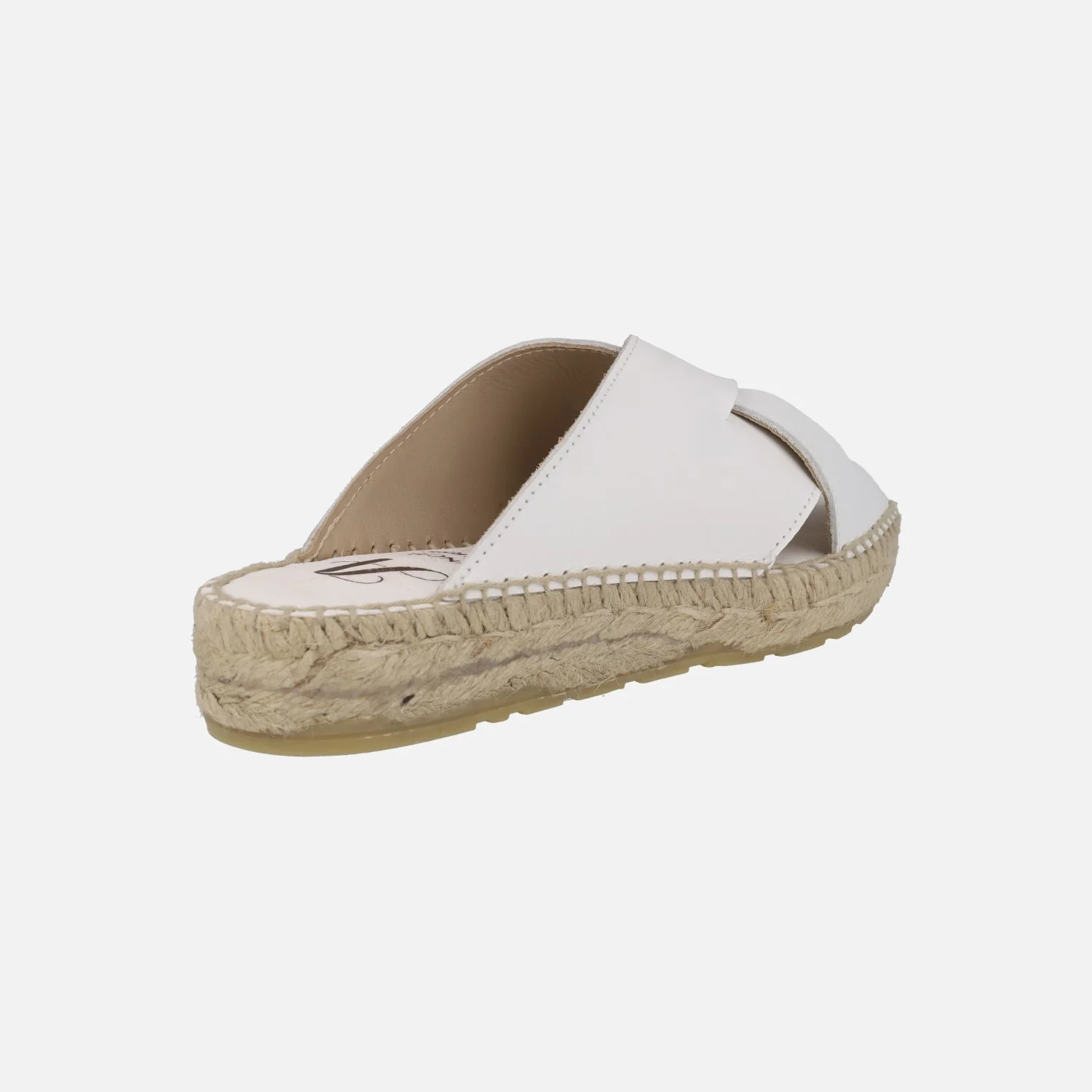 Mules de piel con tiras entrelazadas y piso de yute - Image 4