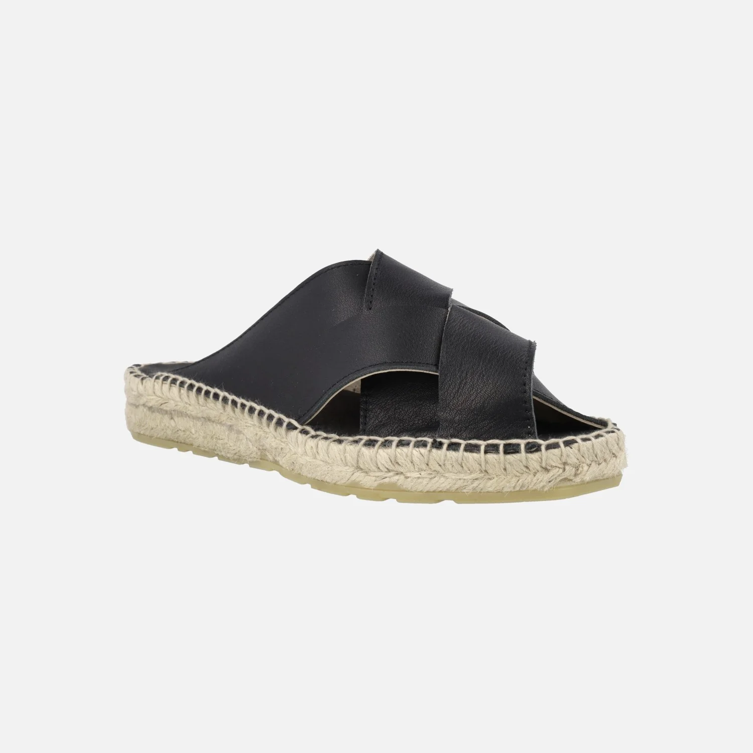 Mules de piel con tiras entrelazadas y piso de yute - Image 7