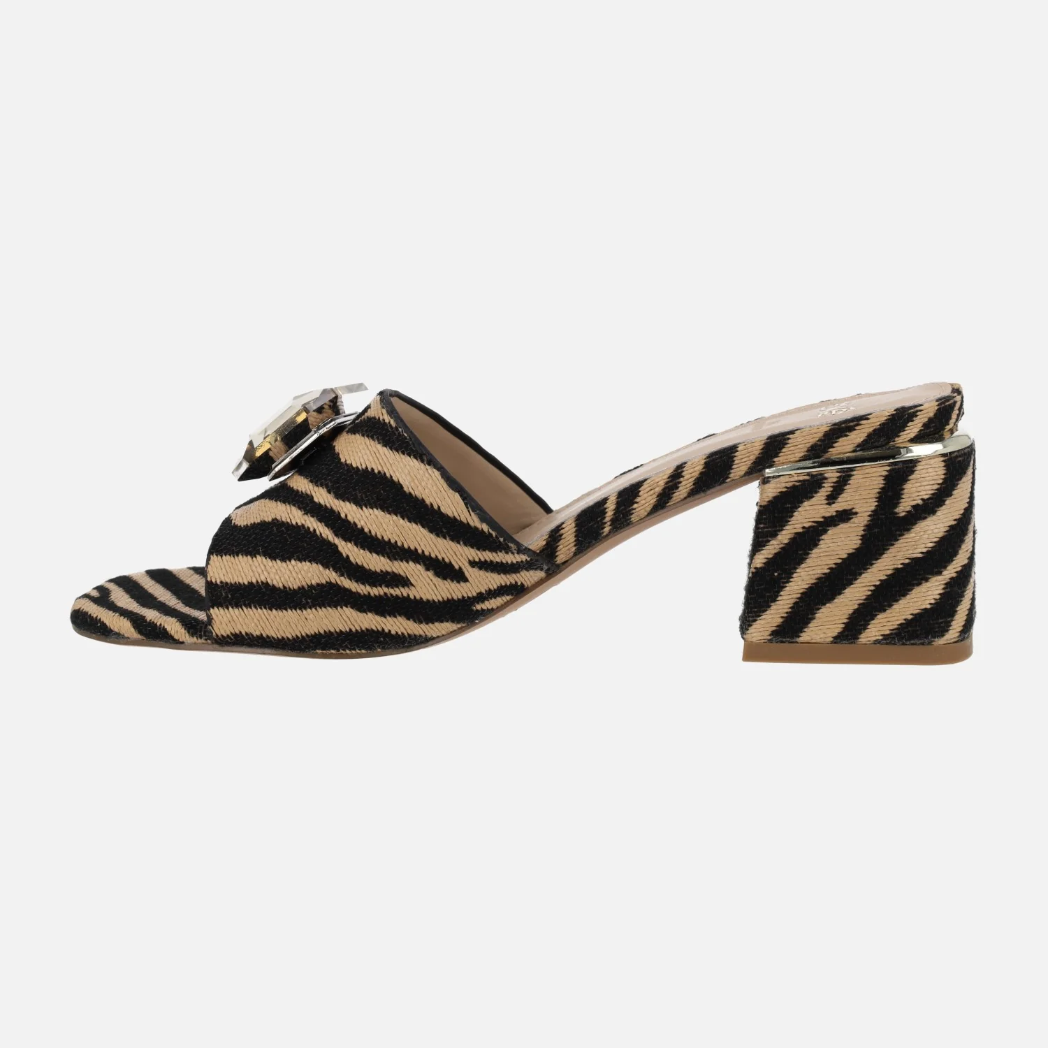 Mules joya en tejido print animal Carmen - Image 3
