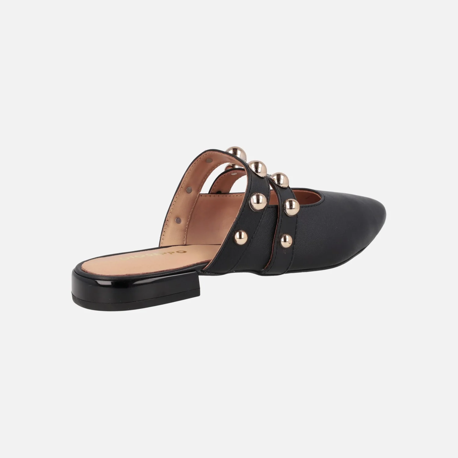 Mules negros de piel con tachas doradas Ahnapee - Image 3