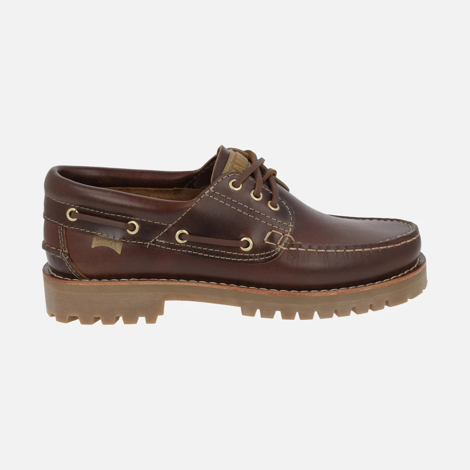 Náuticos de piel marrón para hombre Camper