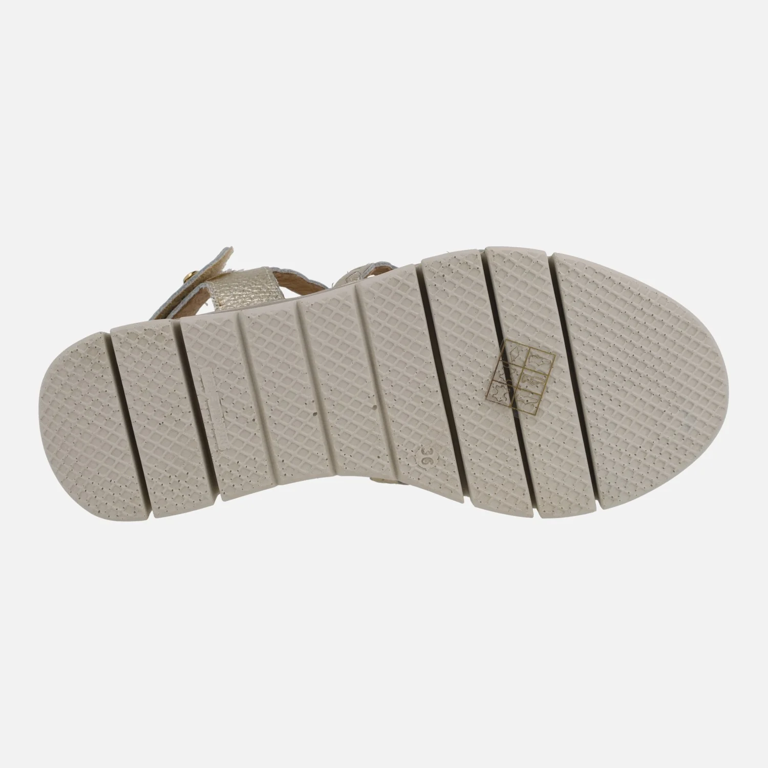 Sandalias de piel metalizadas efecto trenzado con cierre de velcro - Image 10