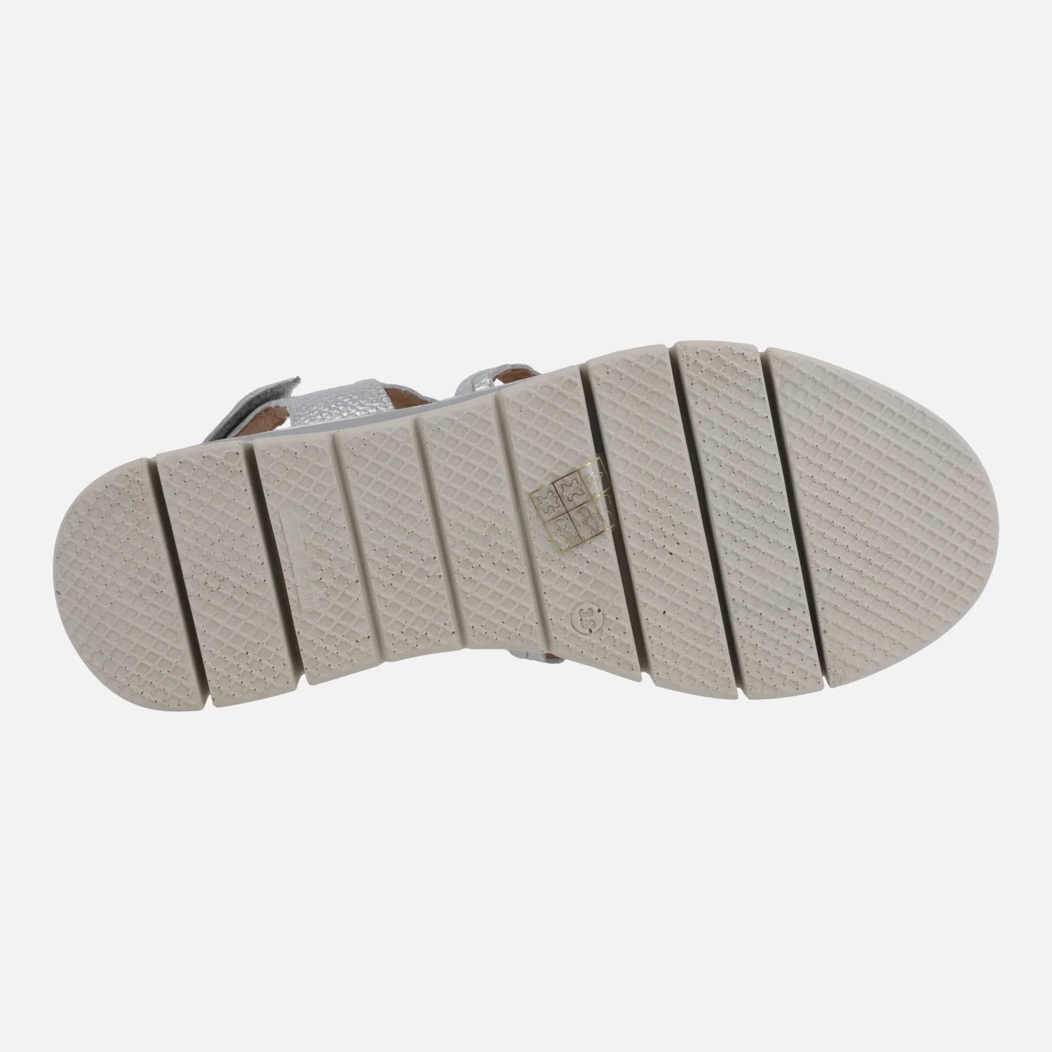Sandalias de piel metalizadas efecto trenzado con cierre de velcro - Image 5