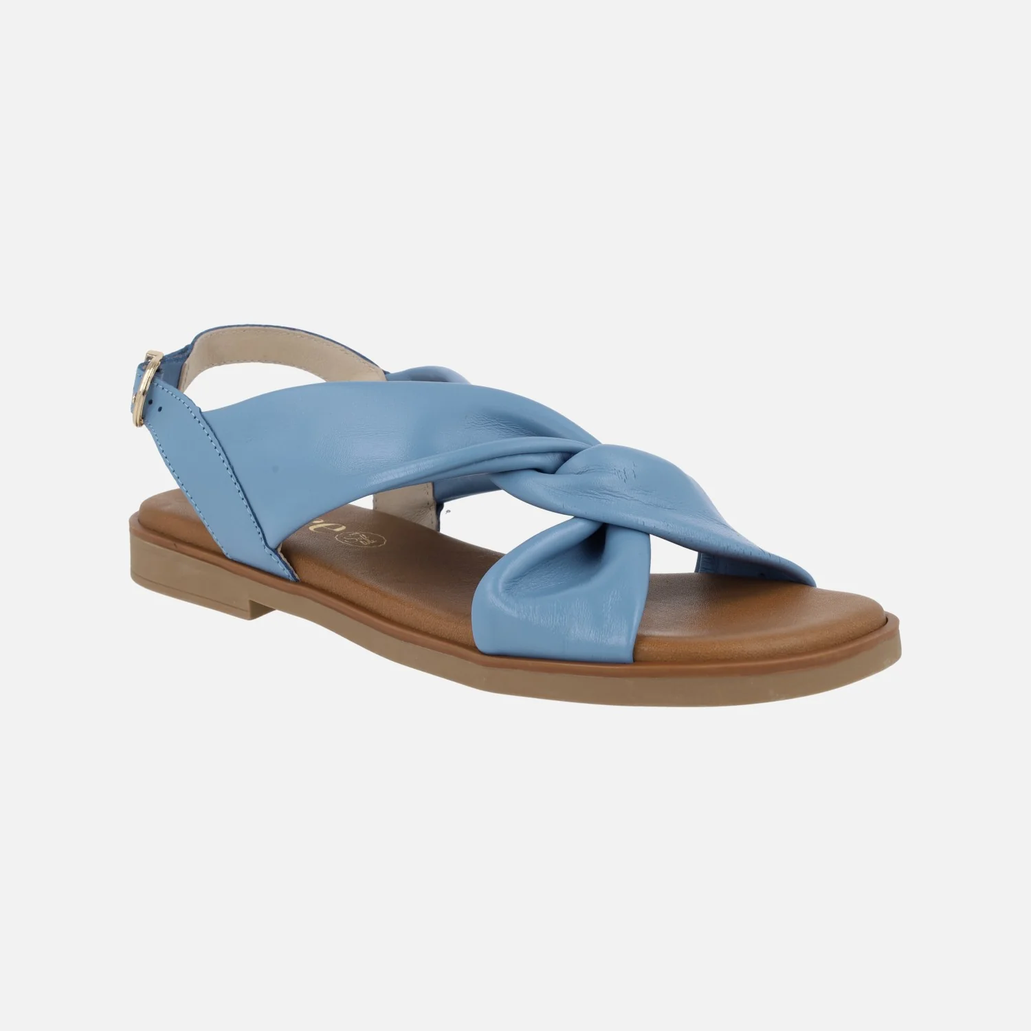 Sandalias planas de piel con tiras entrelazadas - Image 2
