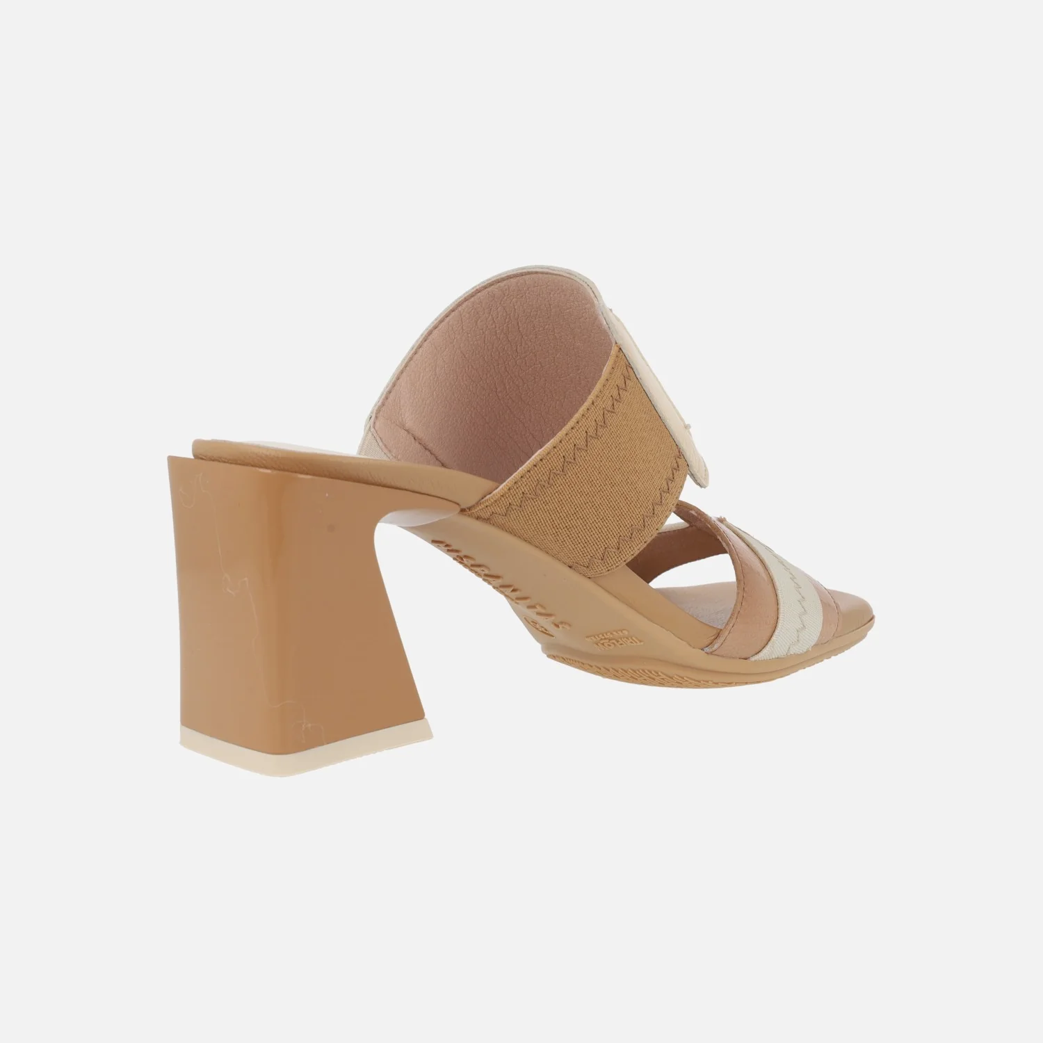 Sandalias de dos tiras en combinado de charol y tejido elástico - Image 14