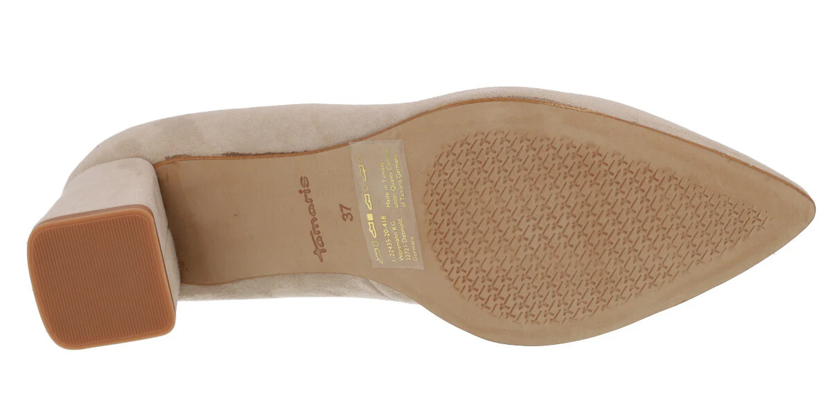 Salones de ante beige con tacones anchos de 6 cms - Image 5