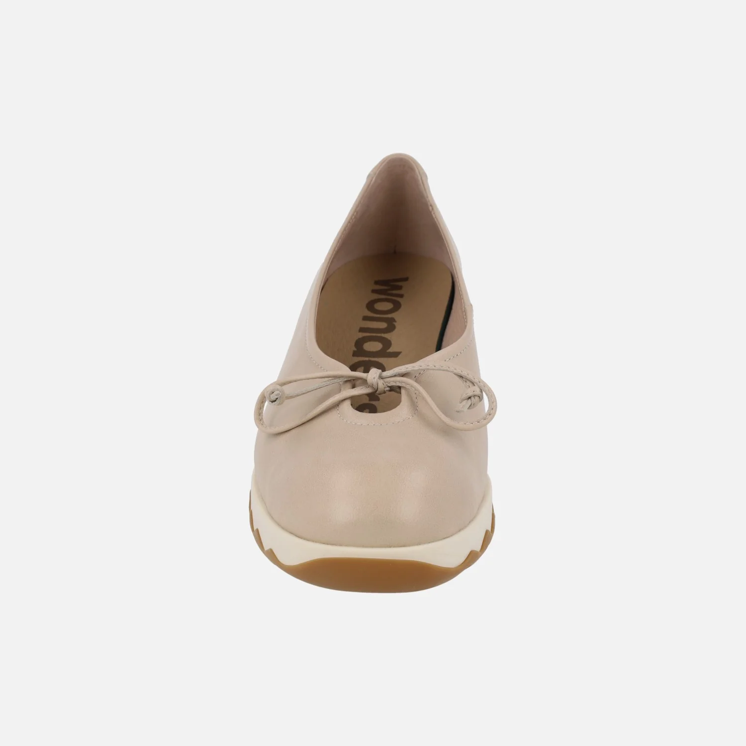 Salones de piel beige con lazo y suela dentada Simon - Image 5