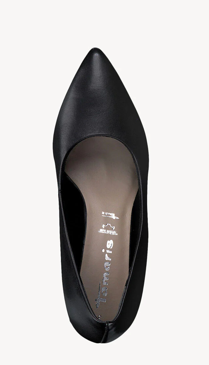 Salones negros de piel con tacones anchos de 6 cms - Image 3