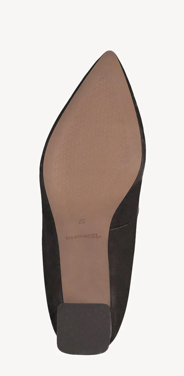 Salones negros de piel con tacones anchos de 6 cms - Image 5