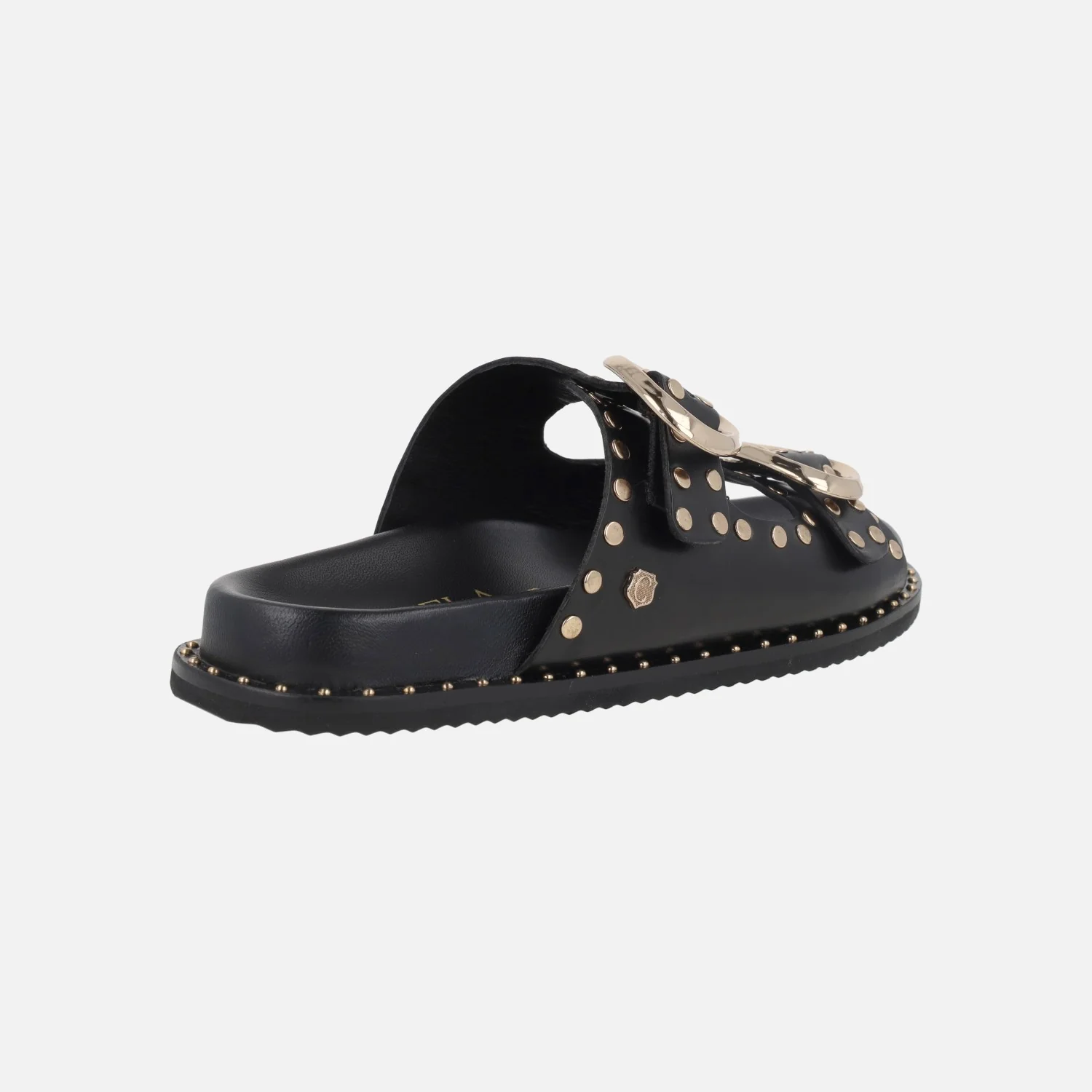 Sandalias de piel con hebillas y tachas doradas - Image 10
