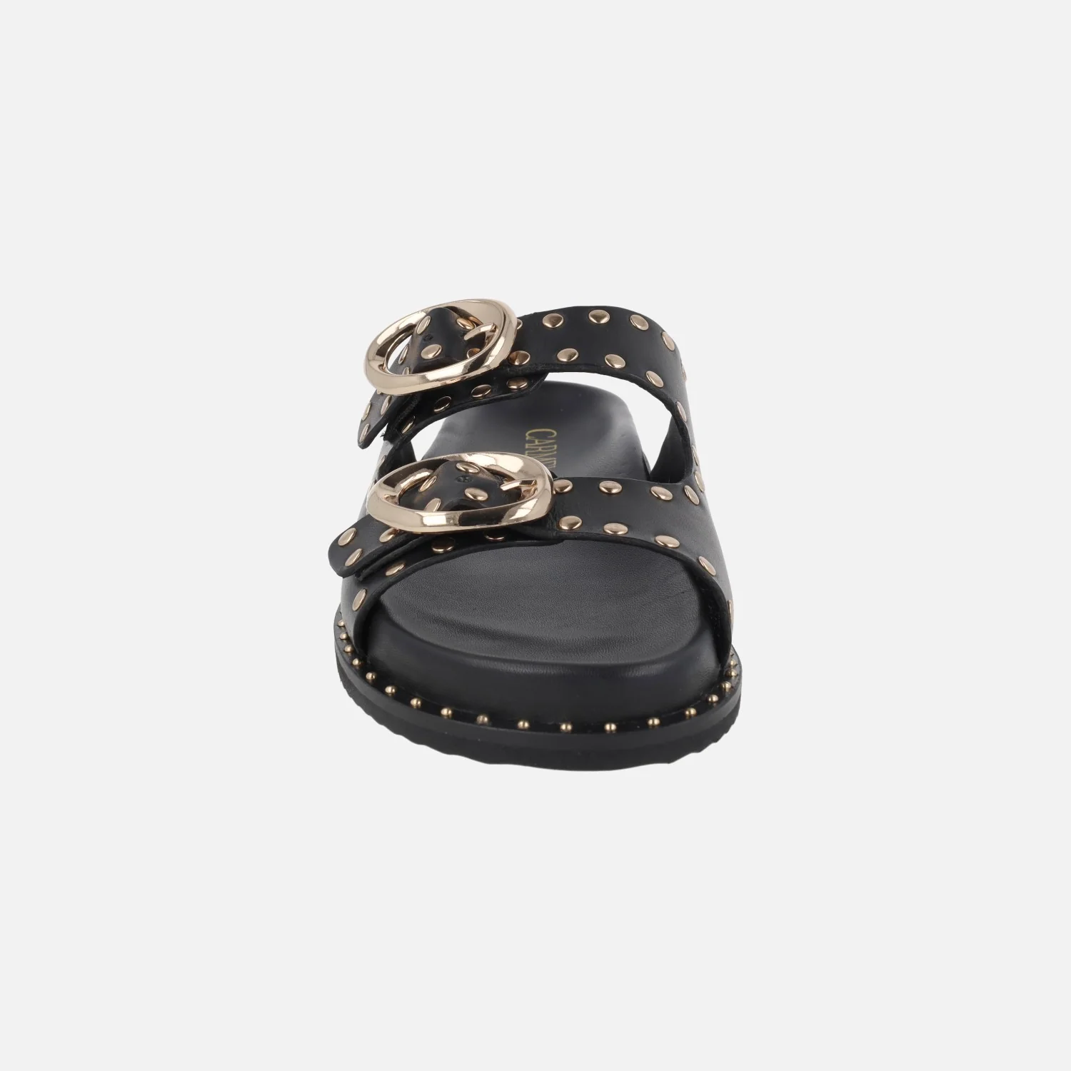 Sandalias de piel con hebillas y tachas doradas - Image 12