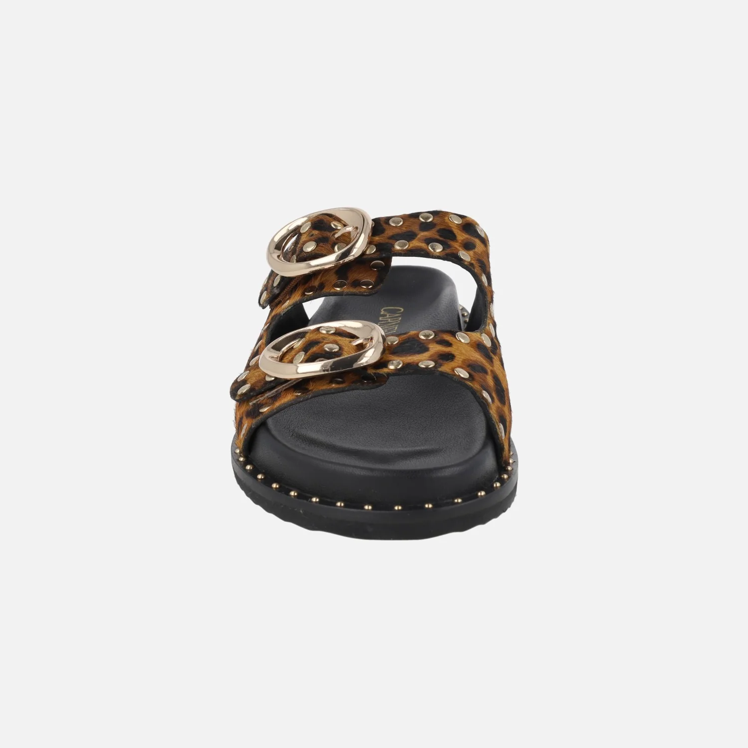 Sandalias de piel con hebillas y tachas doradas - Image 5
