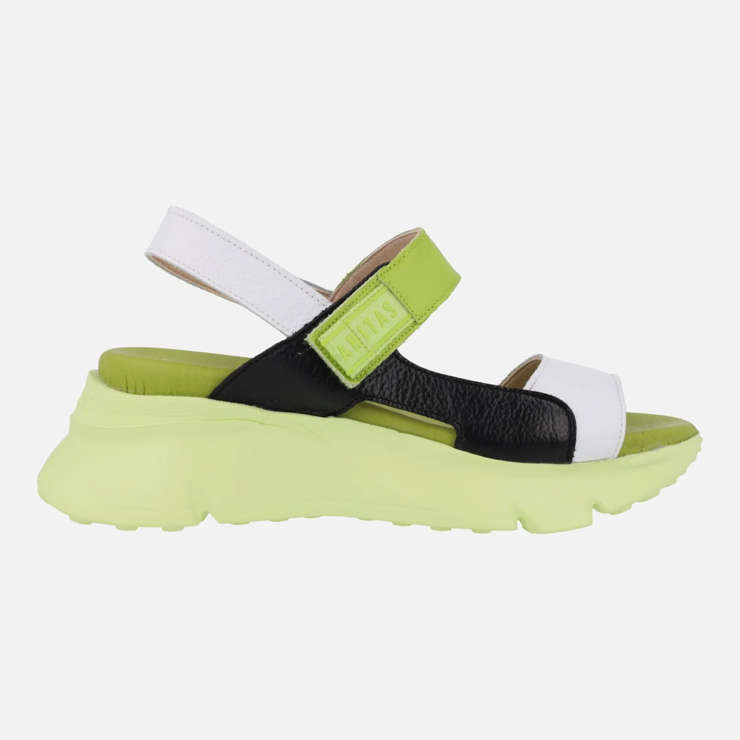 Sandalias de piel en combinado multicolor con piso volúmen - Image 6