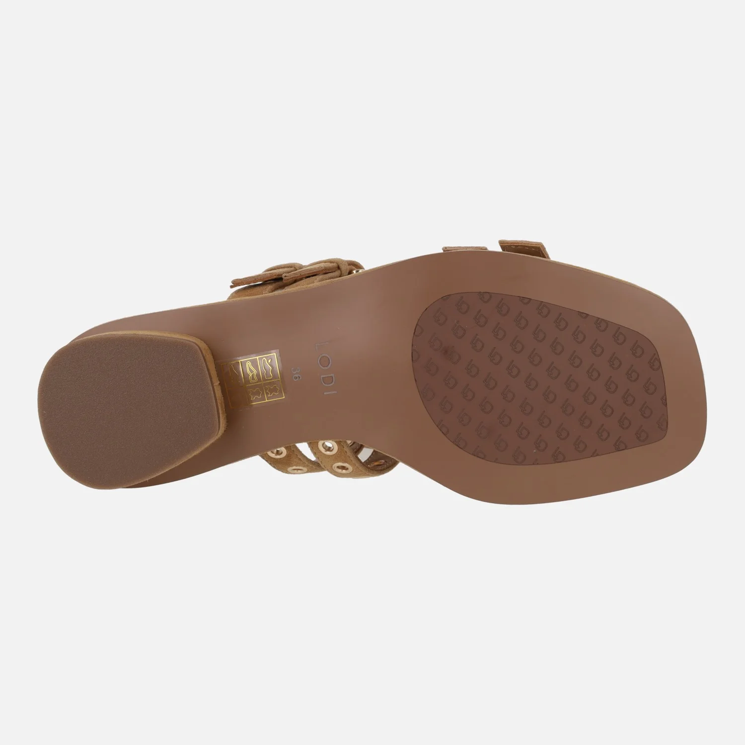 Sandalias A-Perseo en ante camel con 4 tiras con hebillas ajustables - Image 6