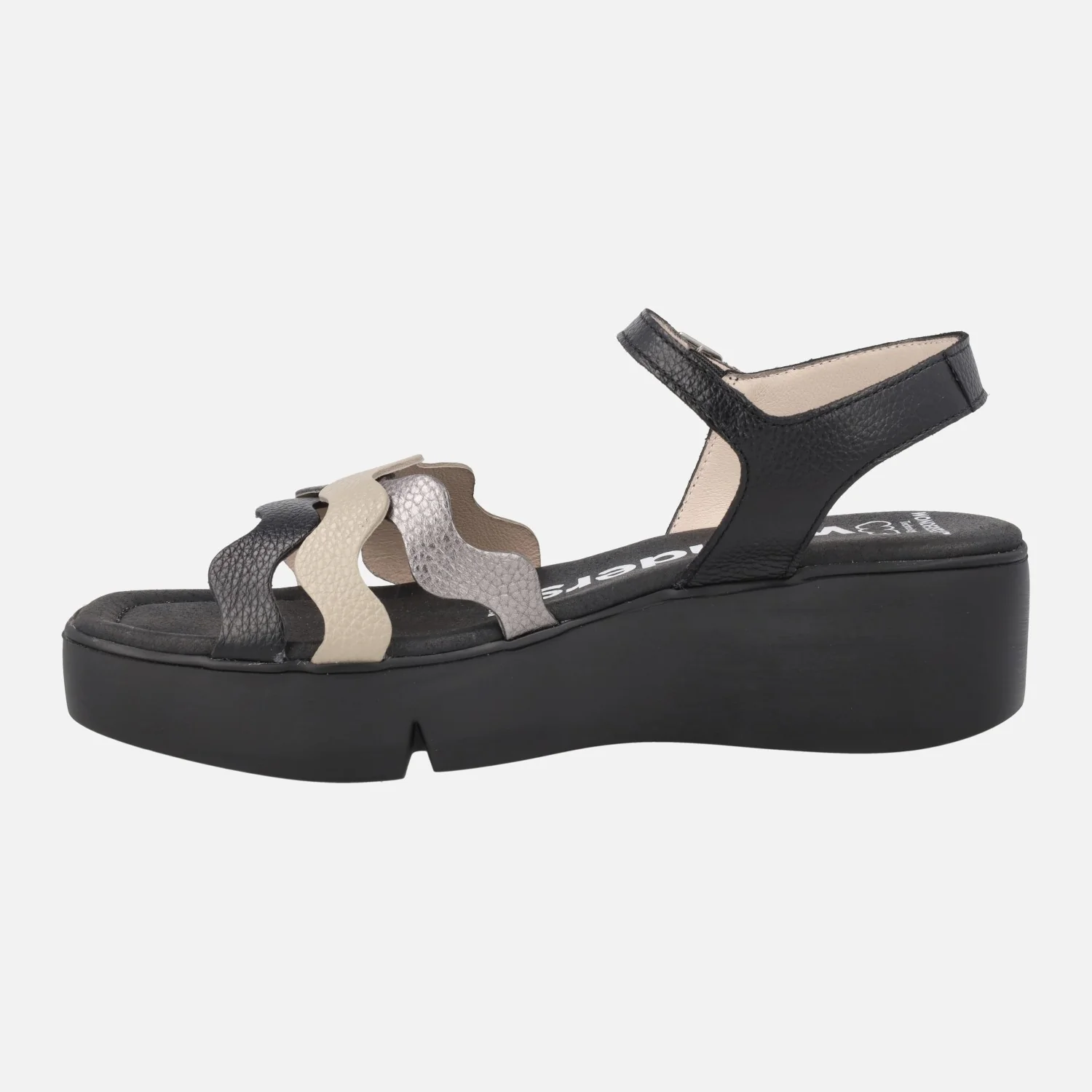 Sandalias Andy con tiras de piel combinadas y cuña WondersFLY - Image 10