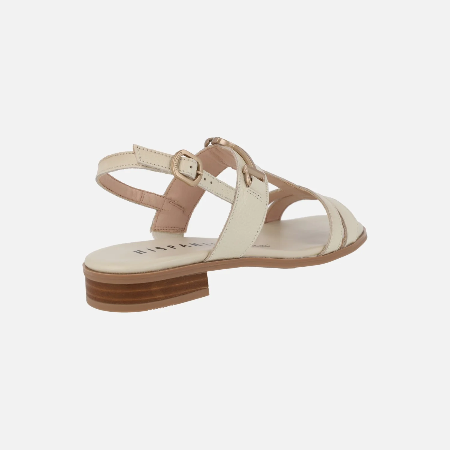 Sandalias bajas de piel con adorno metálico - Image 10