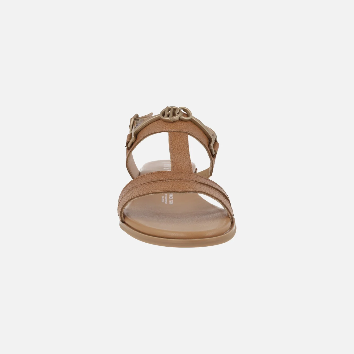 Sandalias bajas de piel con adorno metálico - Image 4