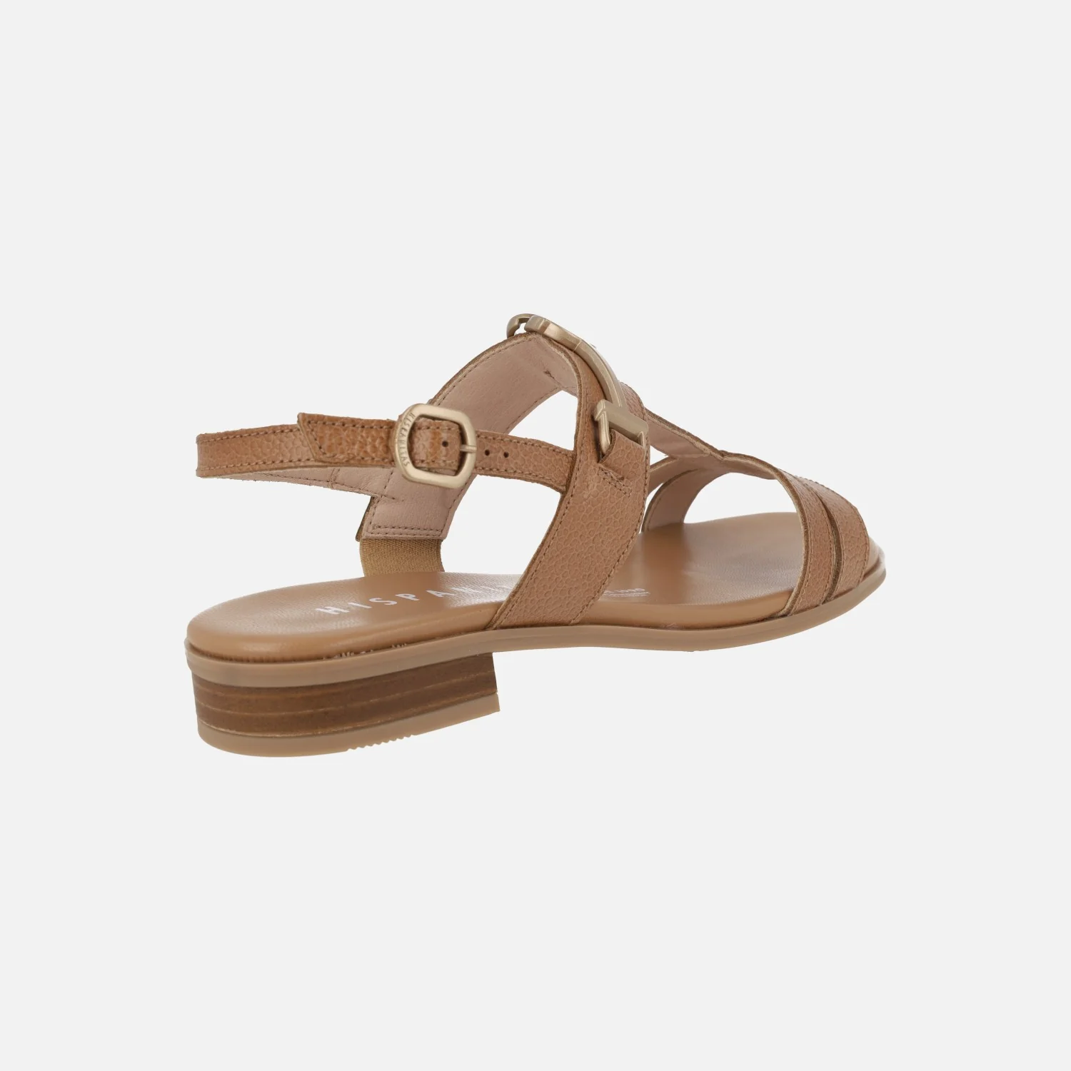Sandalias bajas de piel con adorno metálico - Image 5