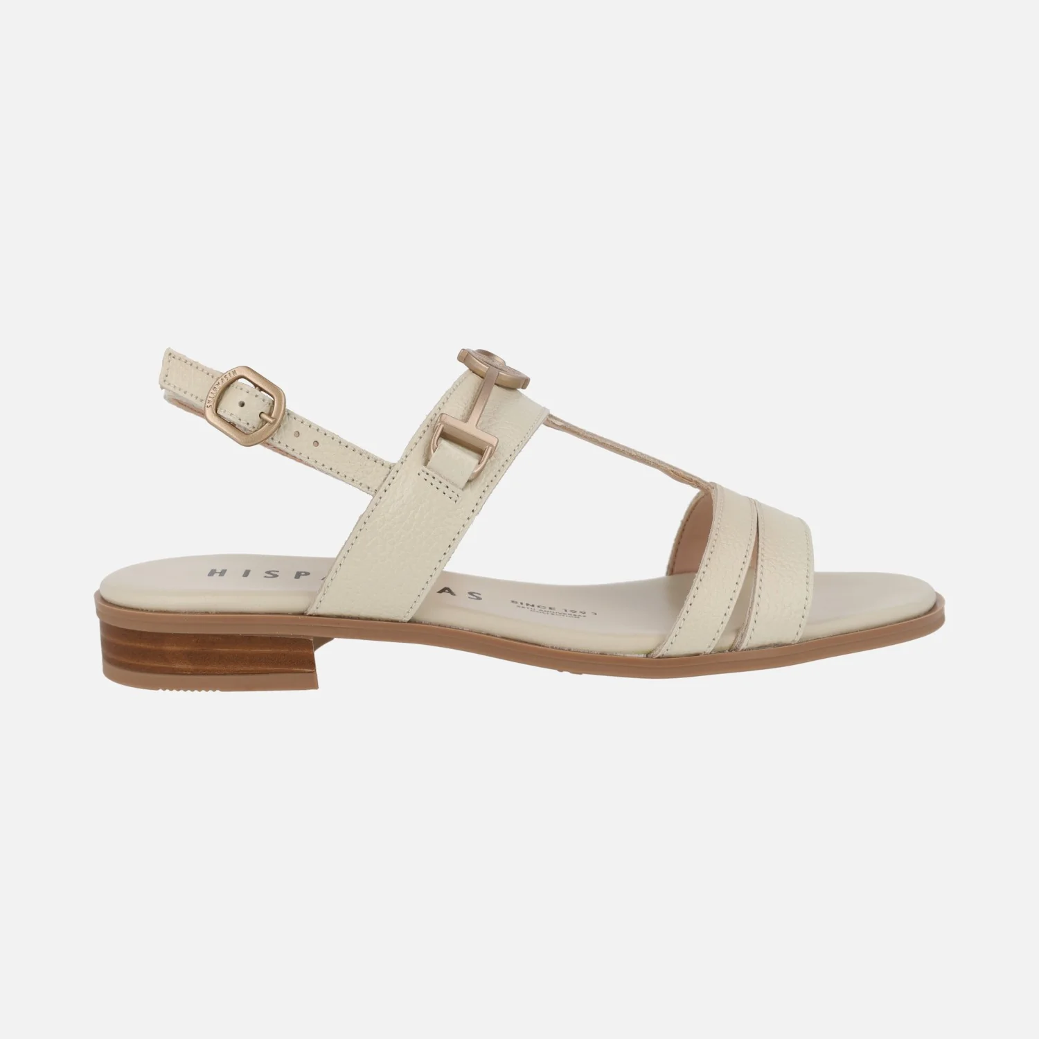 Sandalias bajas de piel con adorno metálico - Image 7