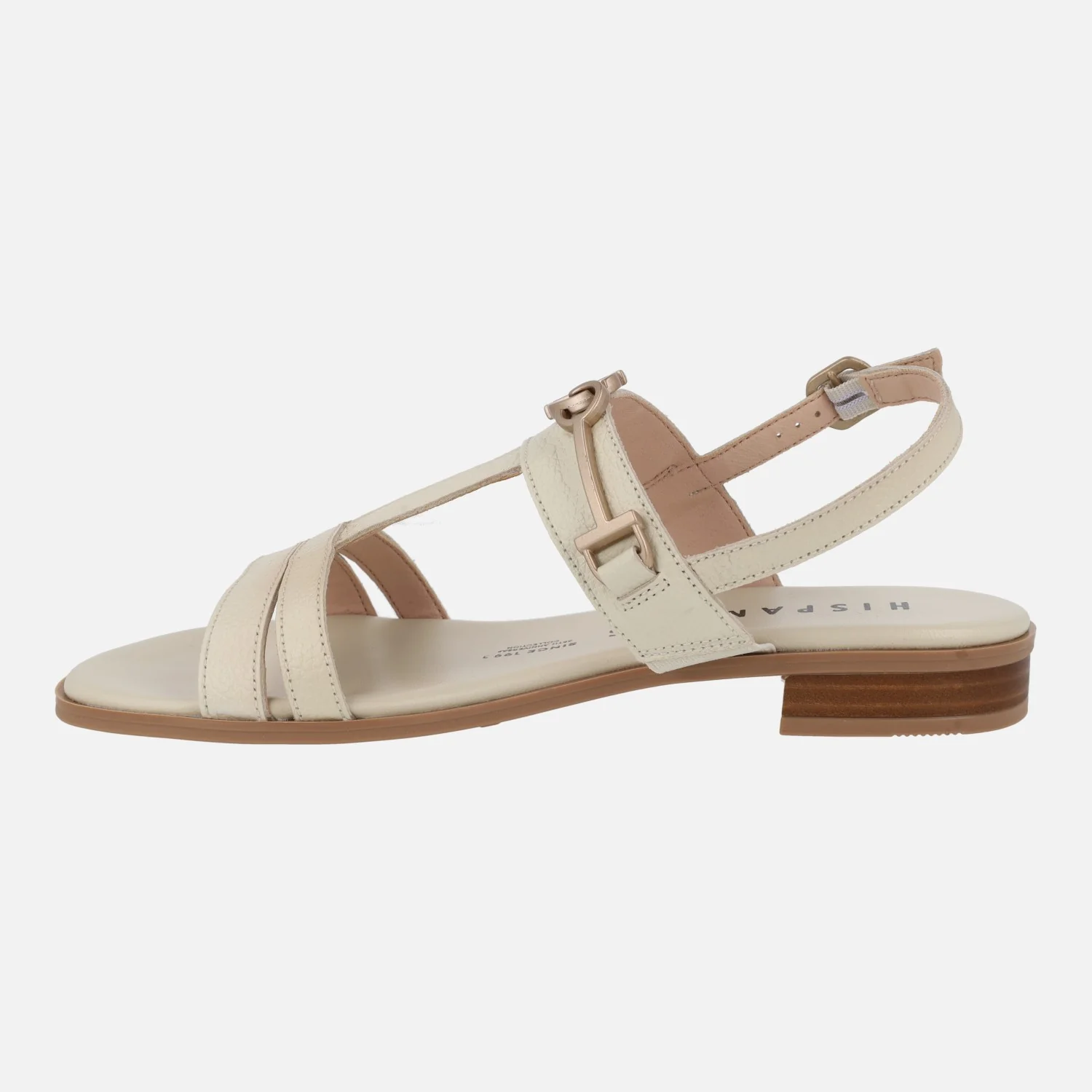 Sandalias bajas de piel con adorno metálico - Image 9