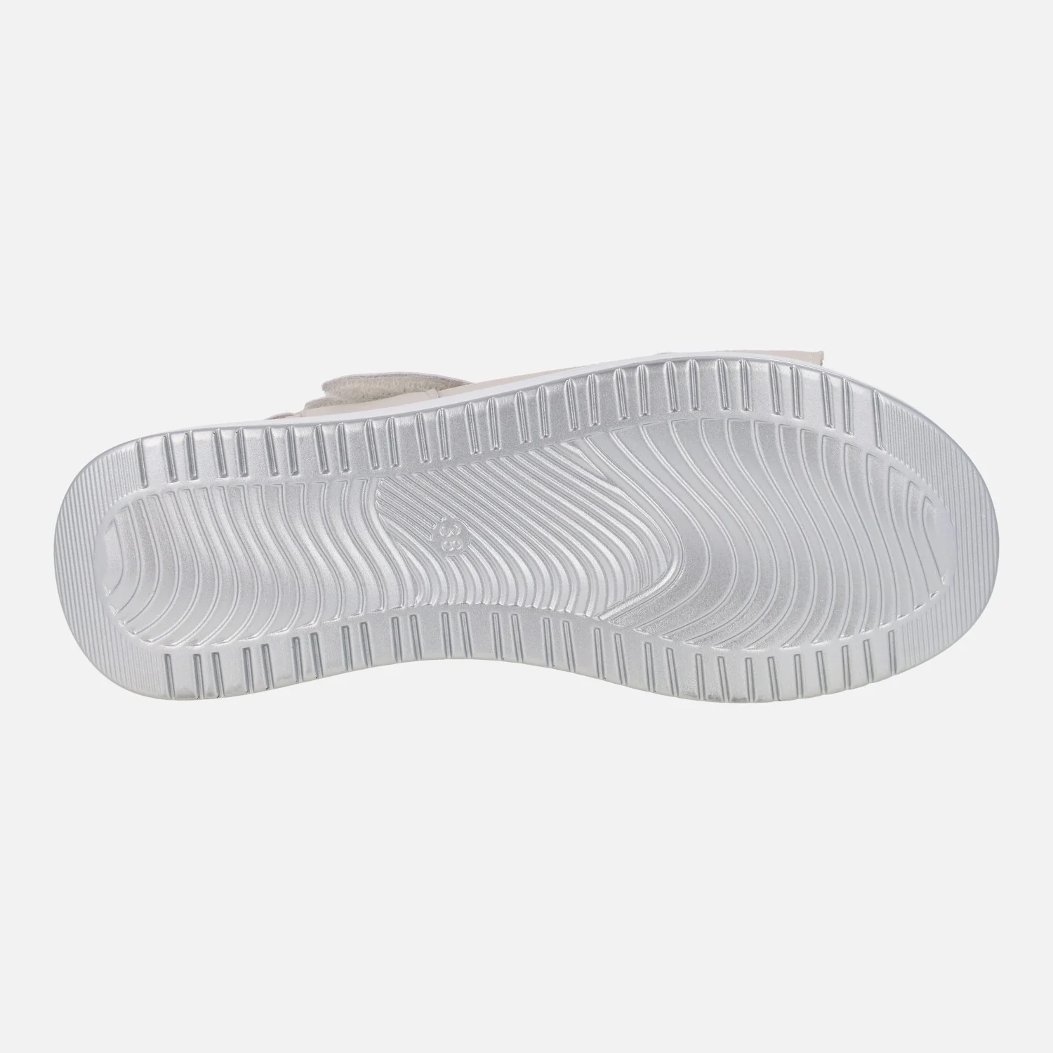 Sandalias beige con cierre de velcros Ancho especial - Image 6