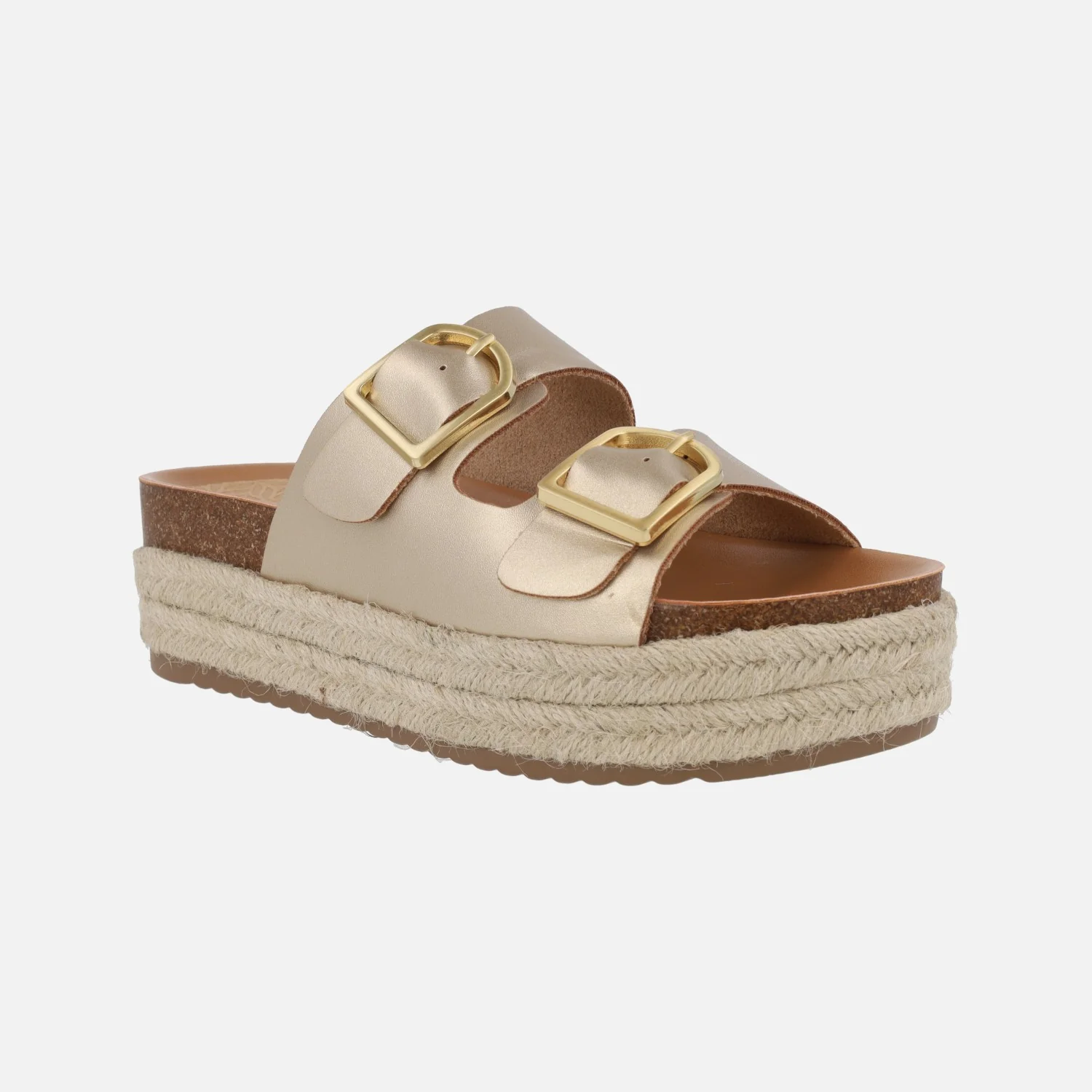 Sandalias bio con hebillas y plataforma de yute Perla - Image 2