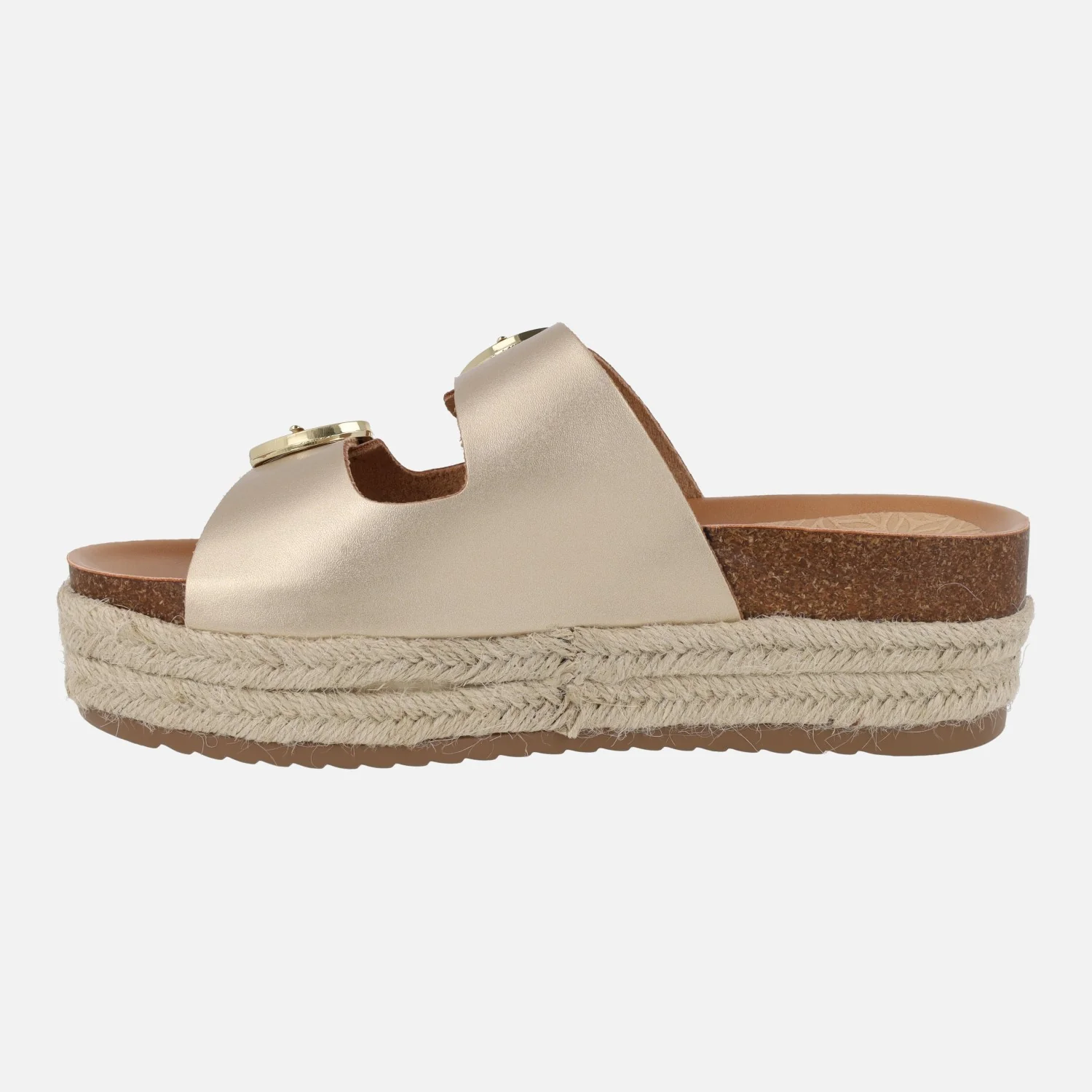 Sandalias bio con hebillas y plataforma de yute Perla - Image 3