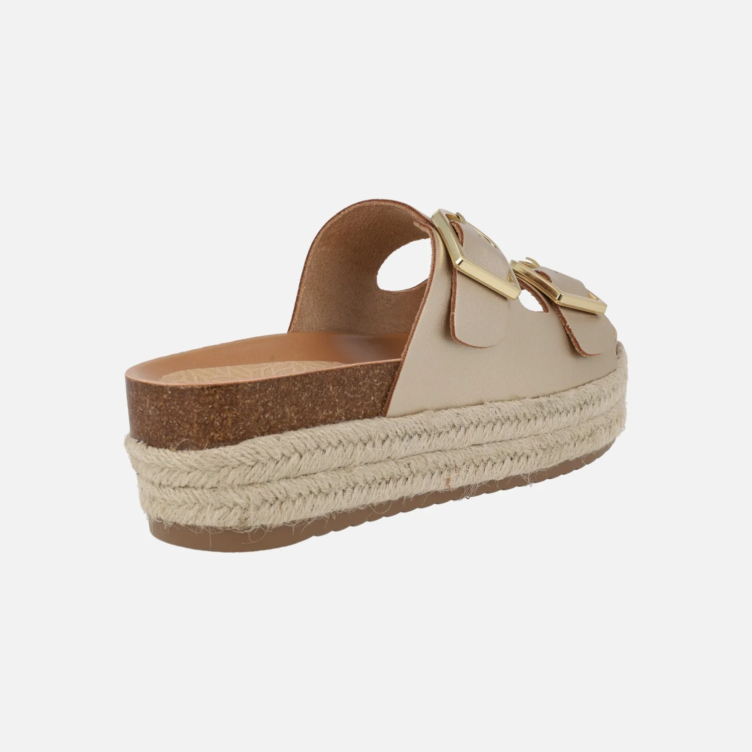 Sandalias bio con hebillas y plataforma de yute Perla - Image 4