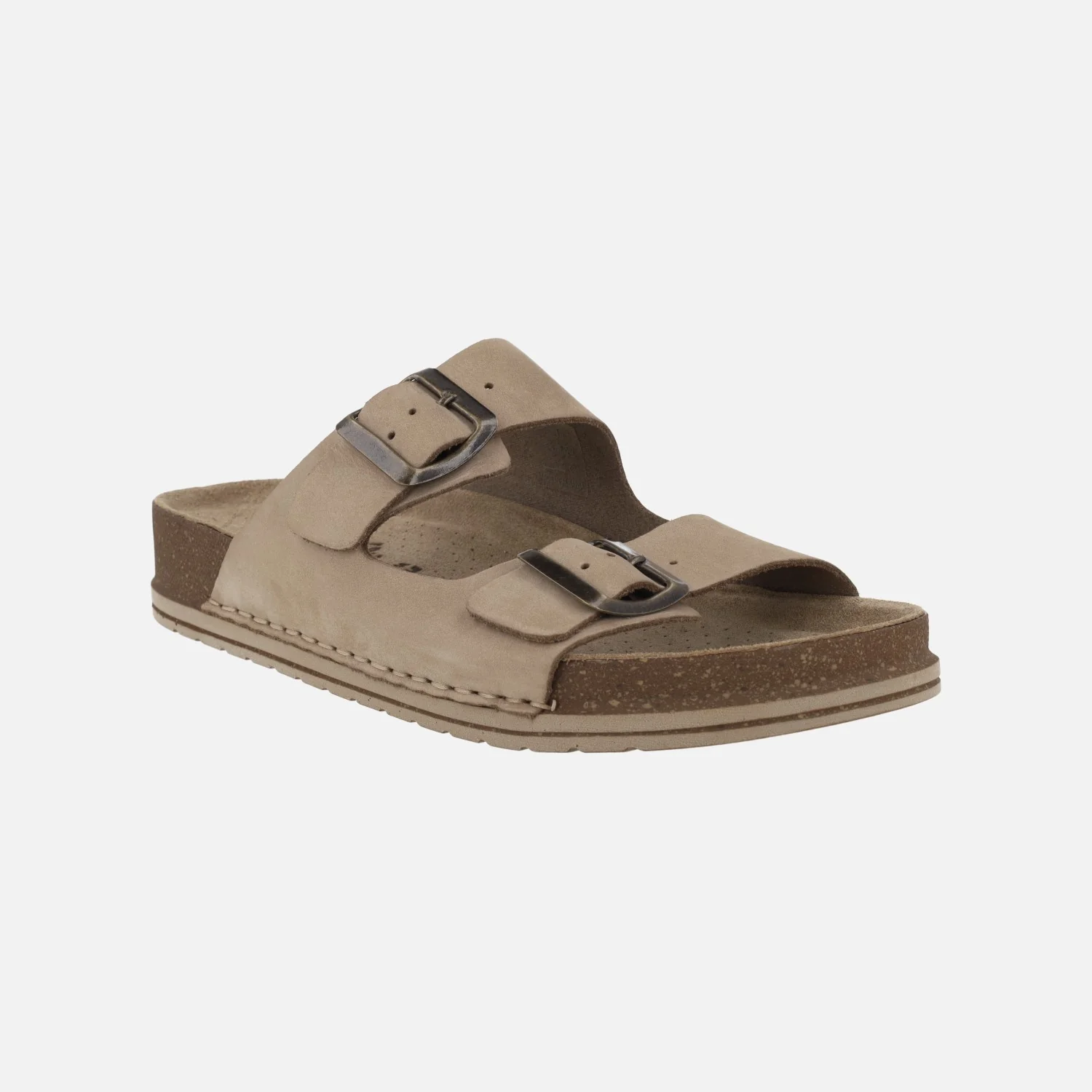 Sandalias bio en piel nobuck con hebillas - Image 2
