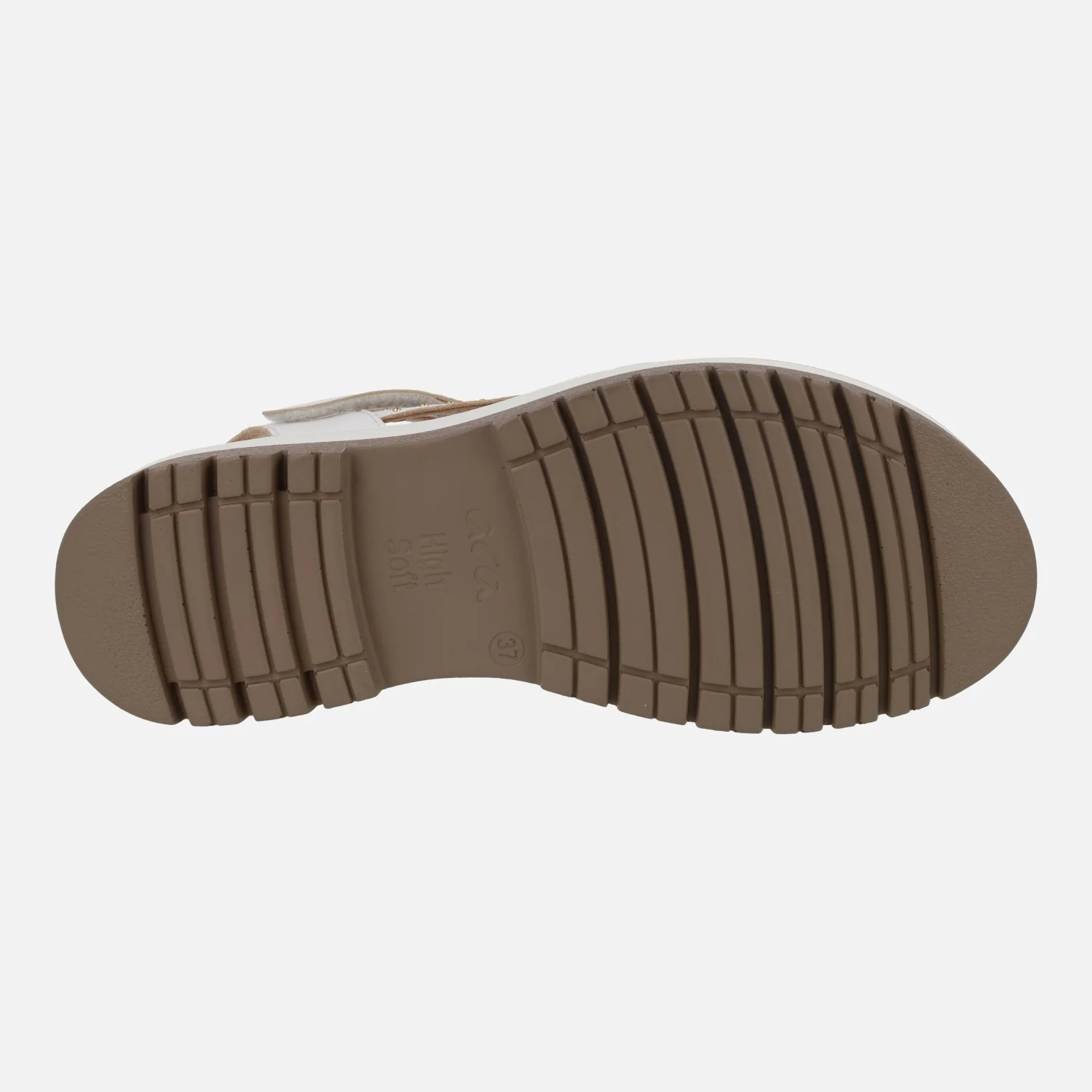 Sandalias blancas de piel con tachas doradas y velcros - Image 6