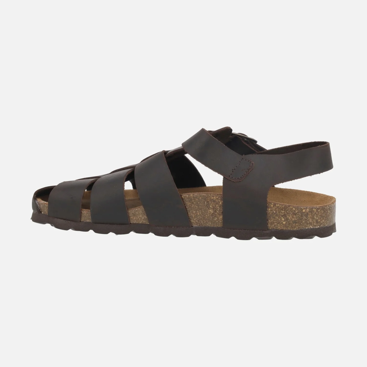 Sandalias cangrejeras bio en piel marrón - Image 3