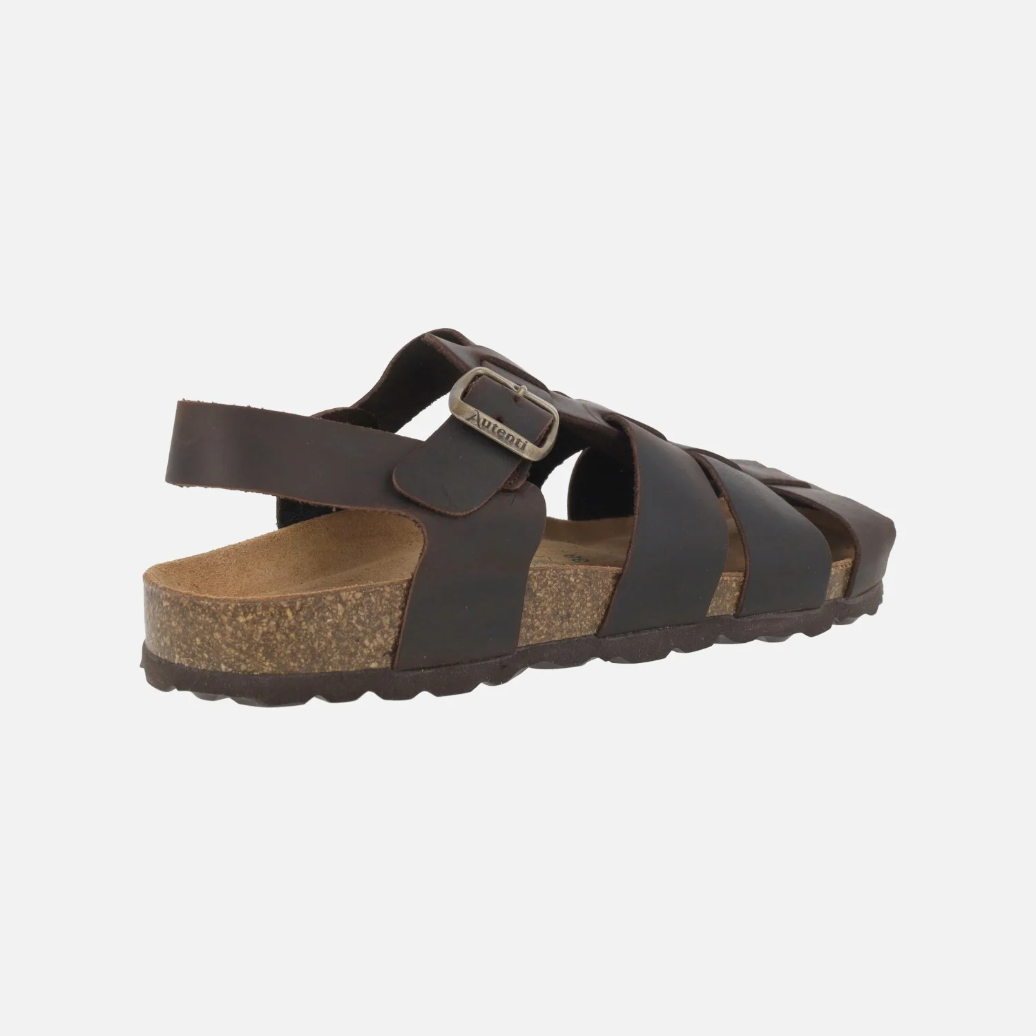 Sandalias cangrejeras bio en piel marrón - Image 4
