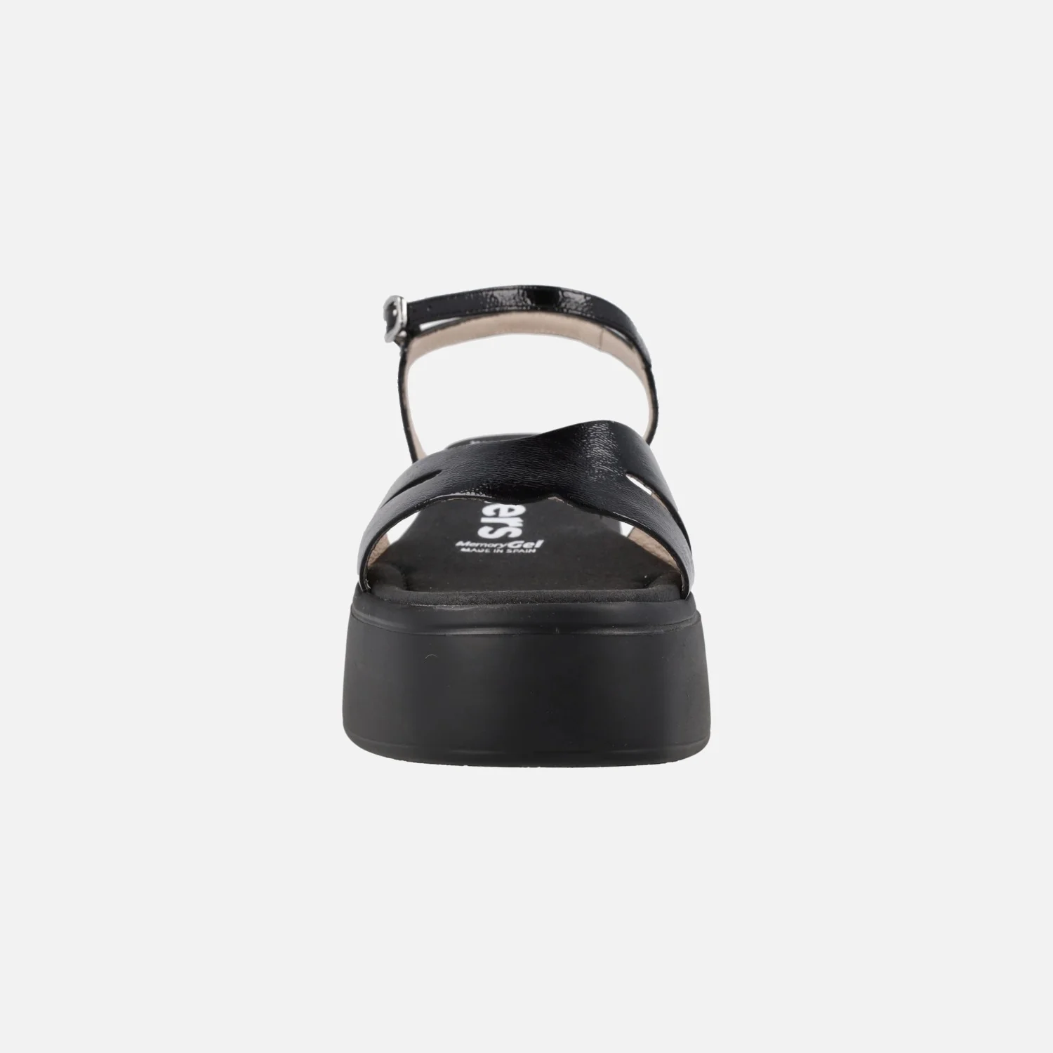 Sandalias Celina en charol negro con plataforma - Image 6