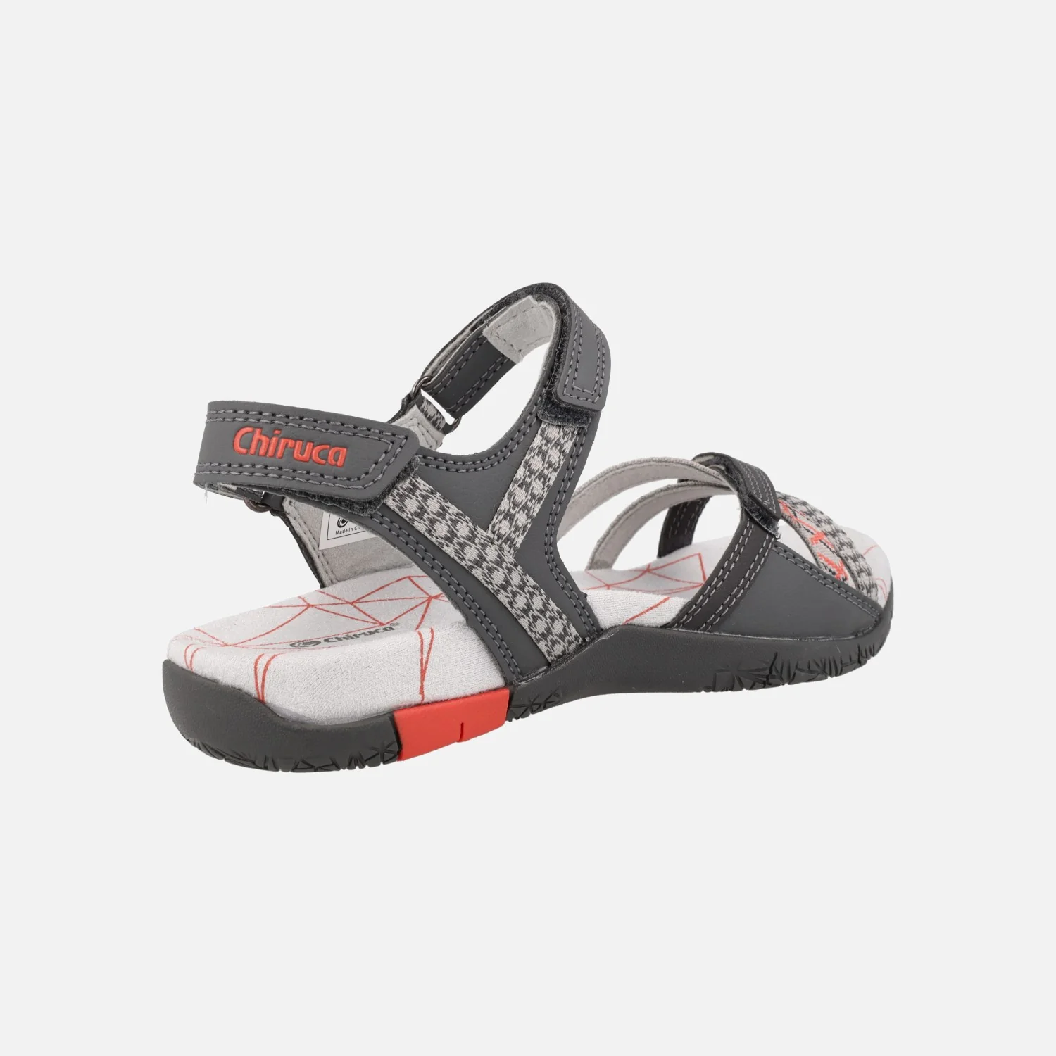 Sandalias Chiruca para mujer con cierre de velcros Valencia 18 gris - Image 4