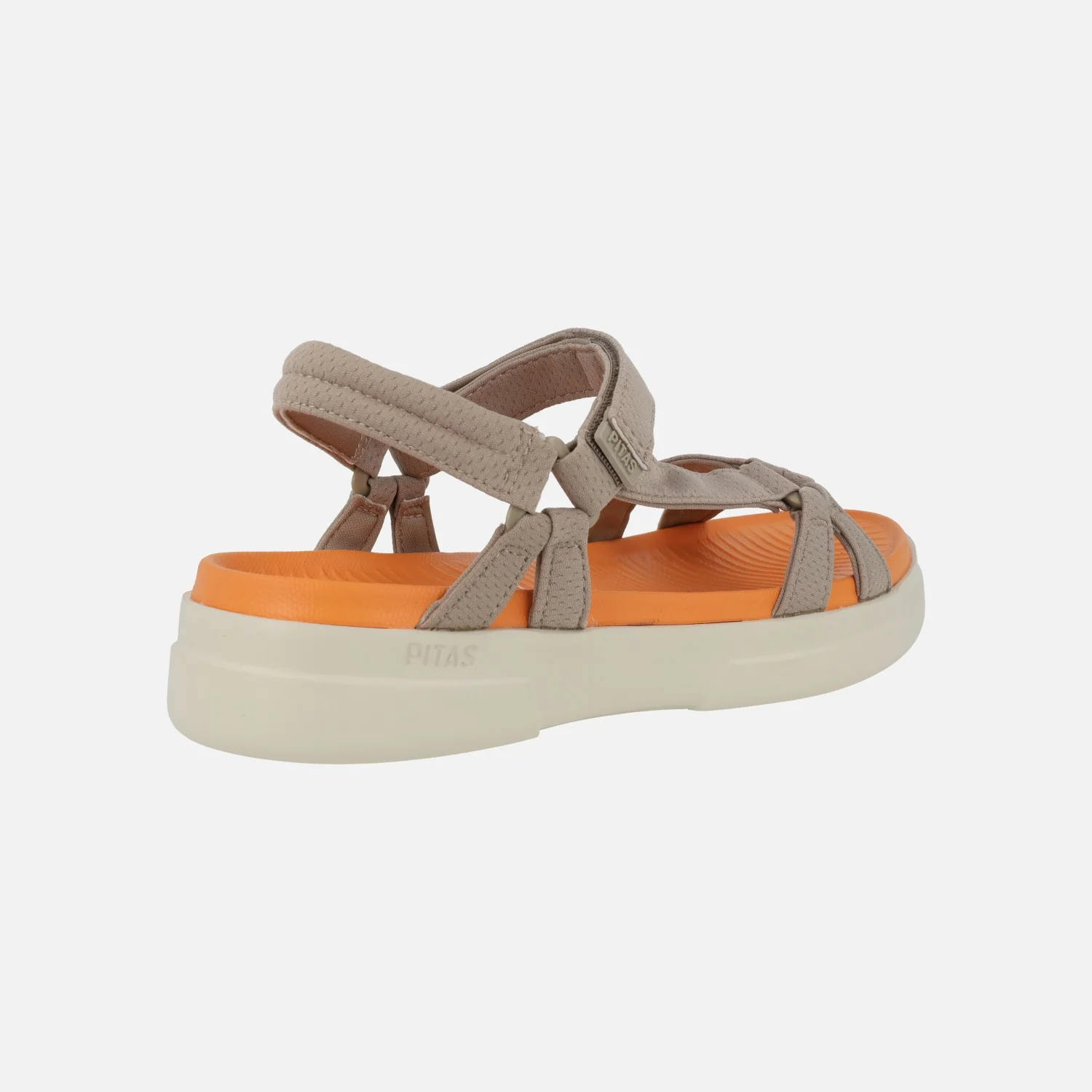 Sandalias Claire en tejido taupe con cierre de velcros - Image 4