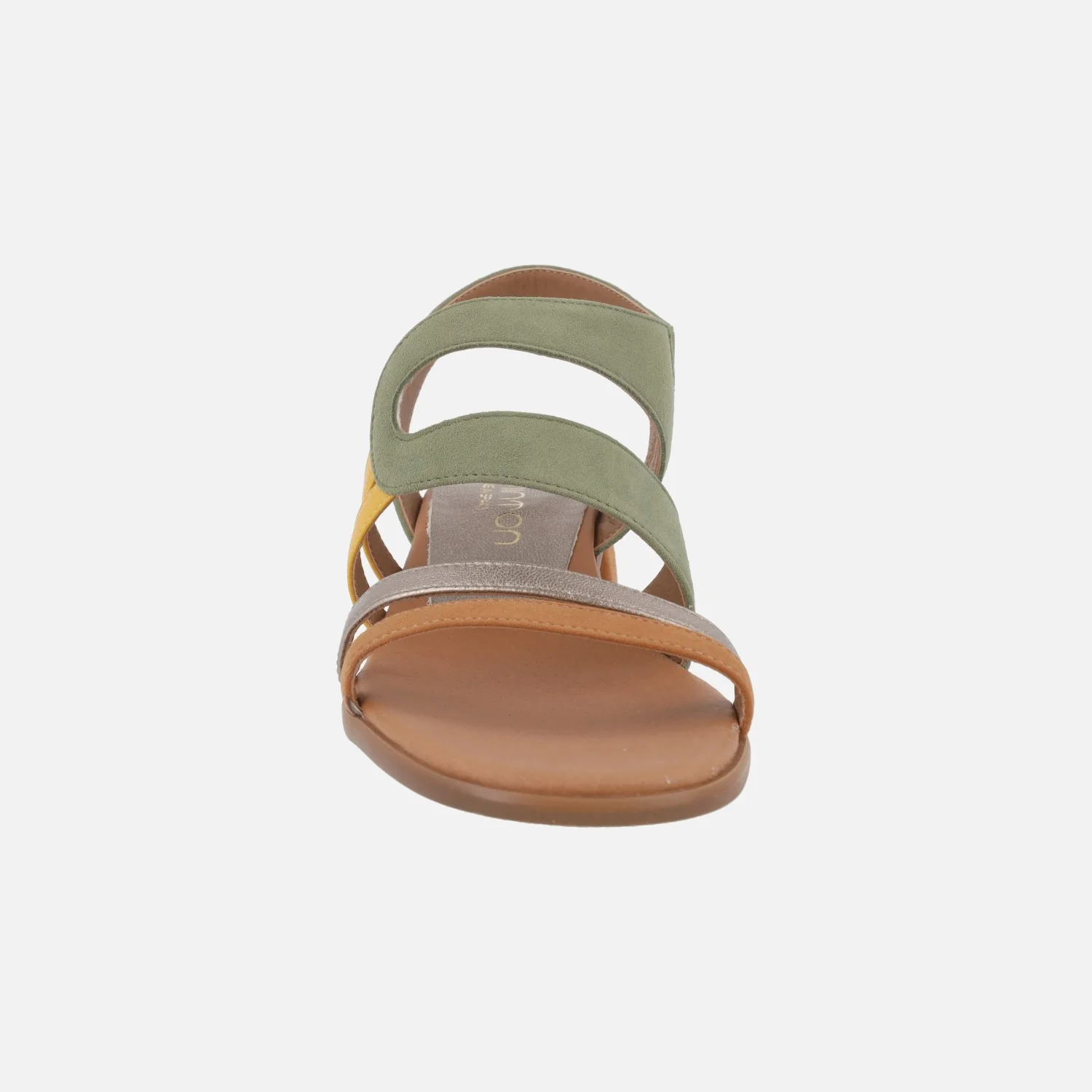 Sandalias combinadas de ante y piel con tacón bajo - Image 11
