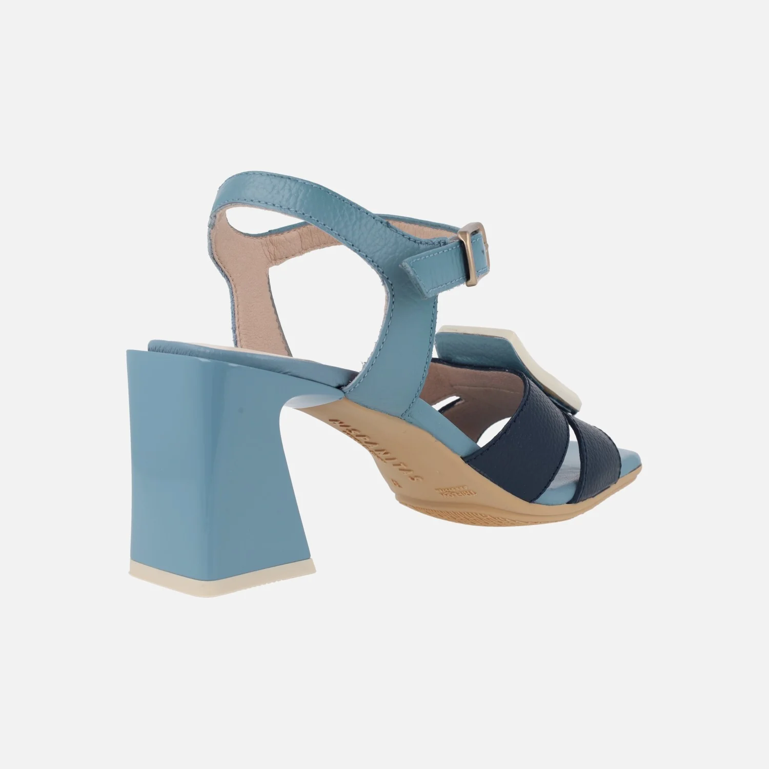 Sandalias combinadas de piel con adorno de hebilla - Image 14