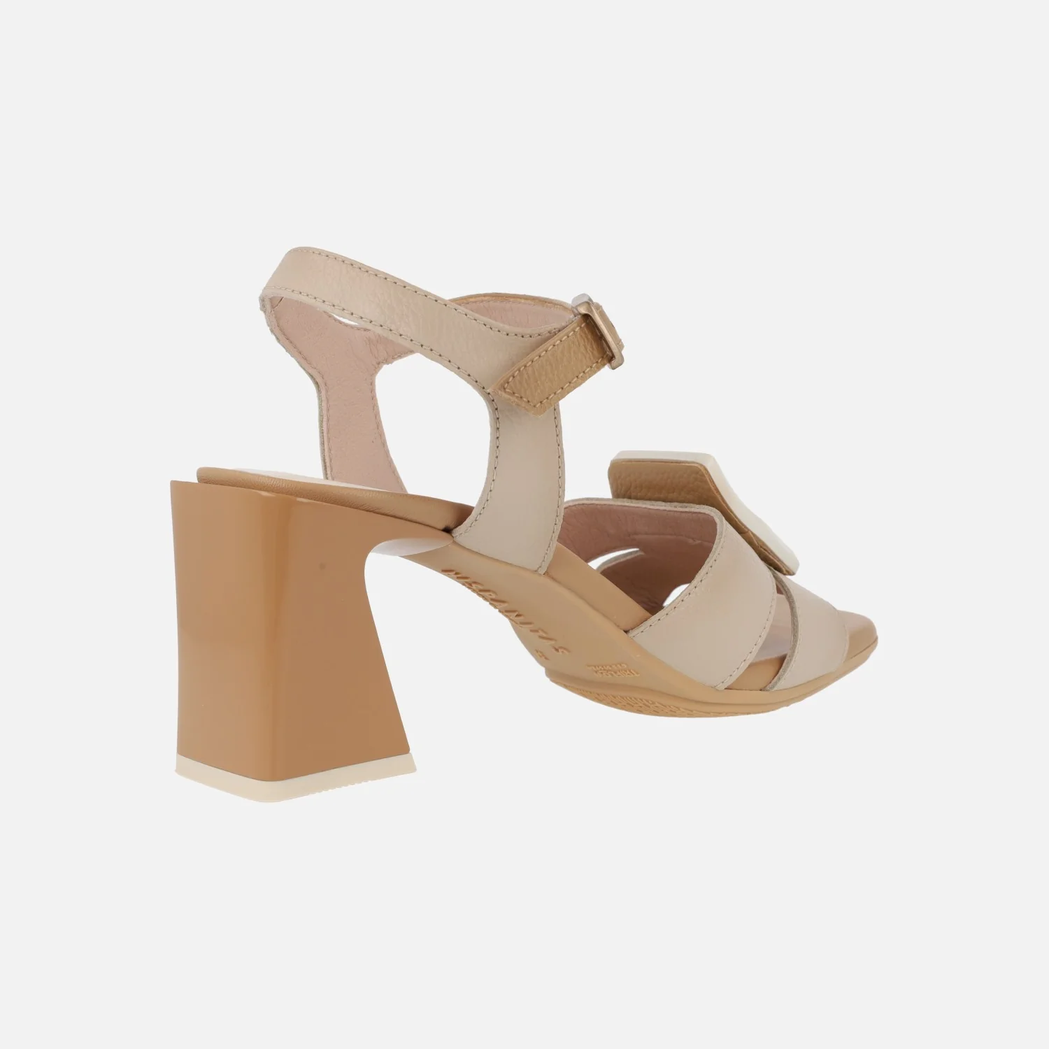 Sandalias combinadas de piel con adorno de hebilla - Image 9