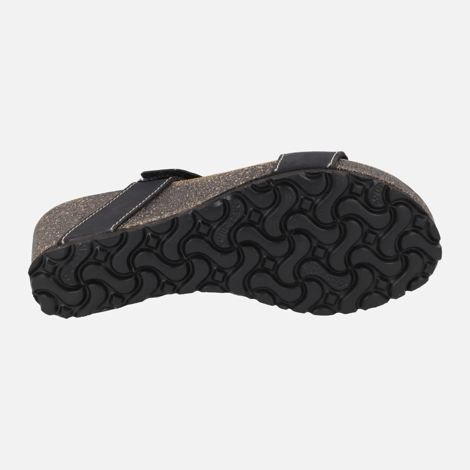 Sandalias combinadas en nobuck negro y metal plata con cierre de velcros - Image 6