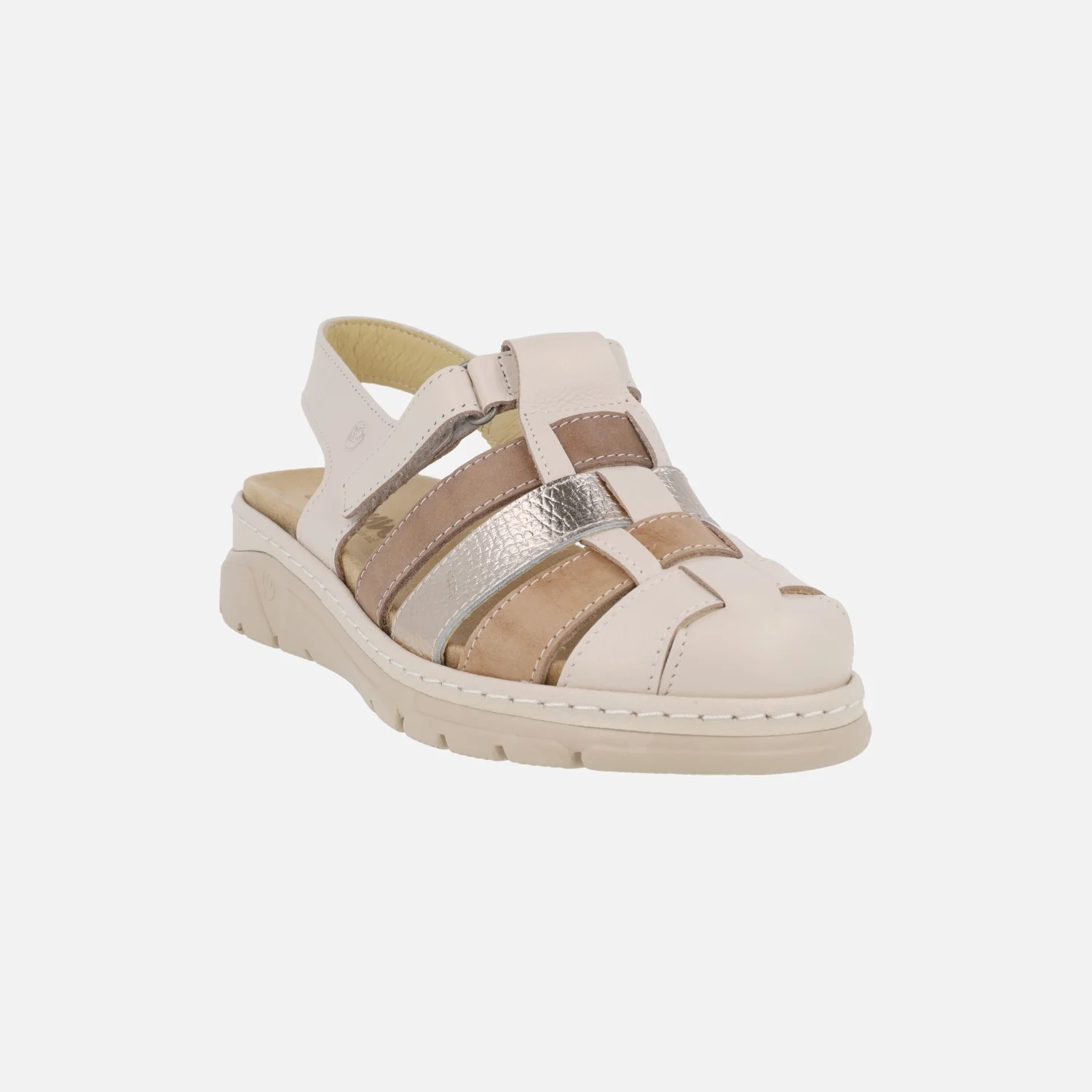 Sandalias combinadas estilo cangrejeras con cierre de velcro - Image 2