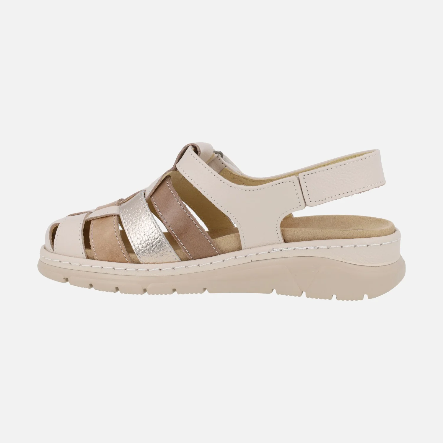 Sandalias combinadas estilo cangrejeras con cierre de velcro - Image 3