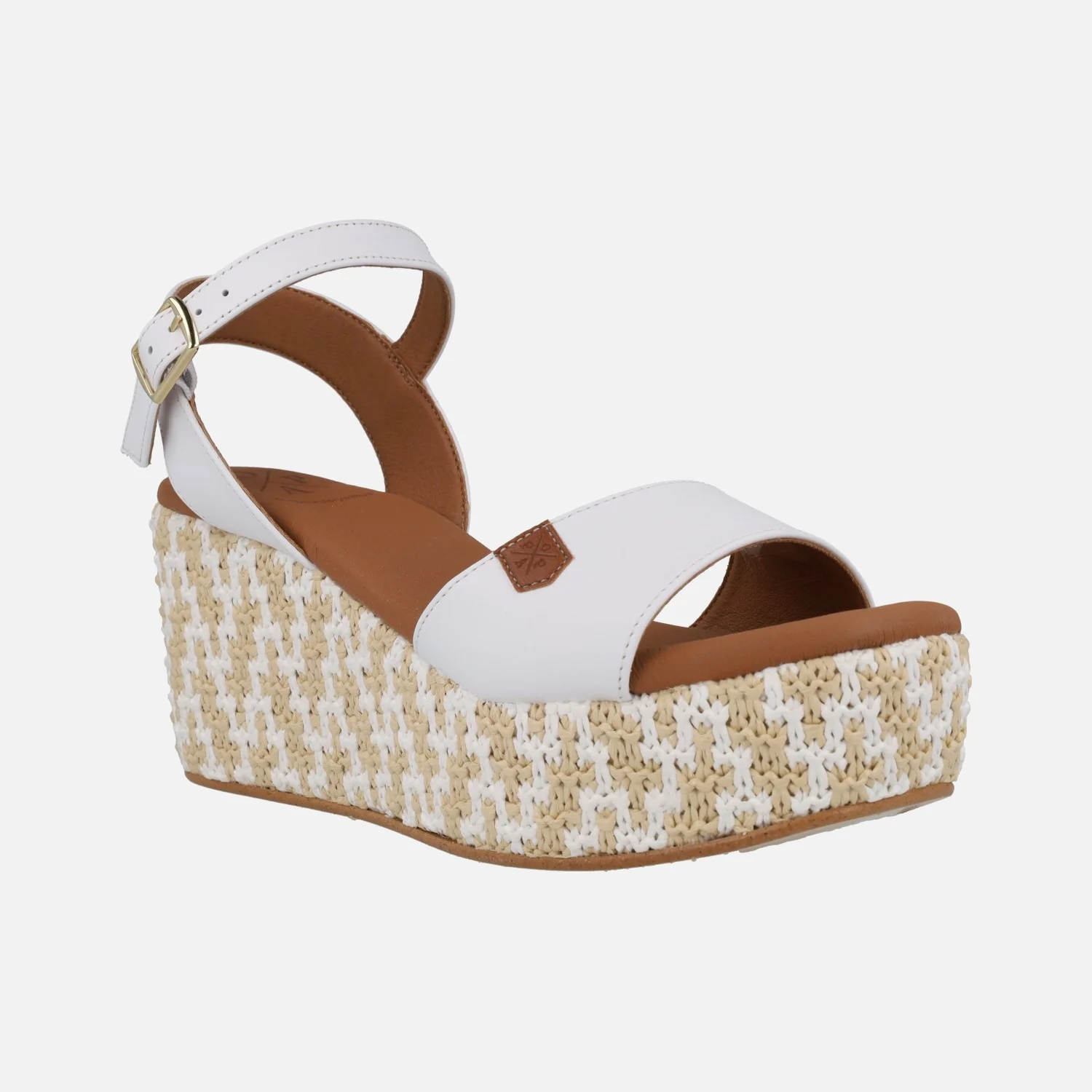 Sandalias con cuña de rafia Akumal Bombay - Image 2