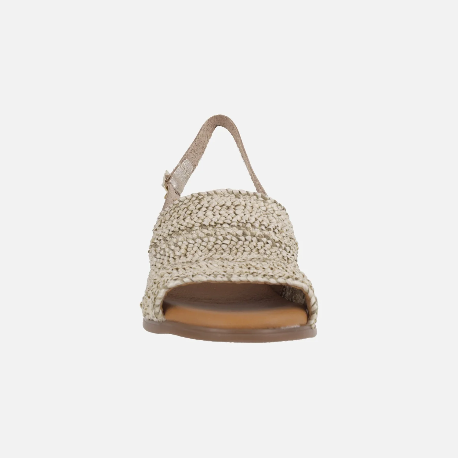Sandalias con pala ancha en entramado efecto rafia y tira al talón - Image 10