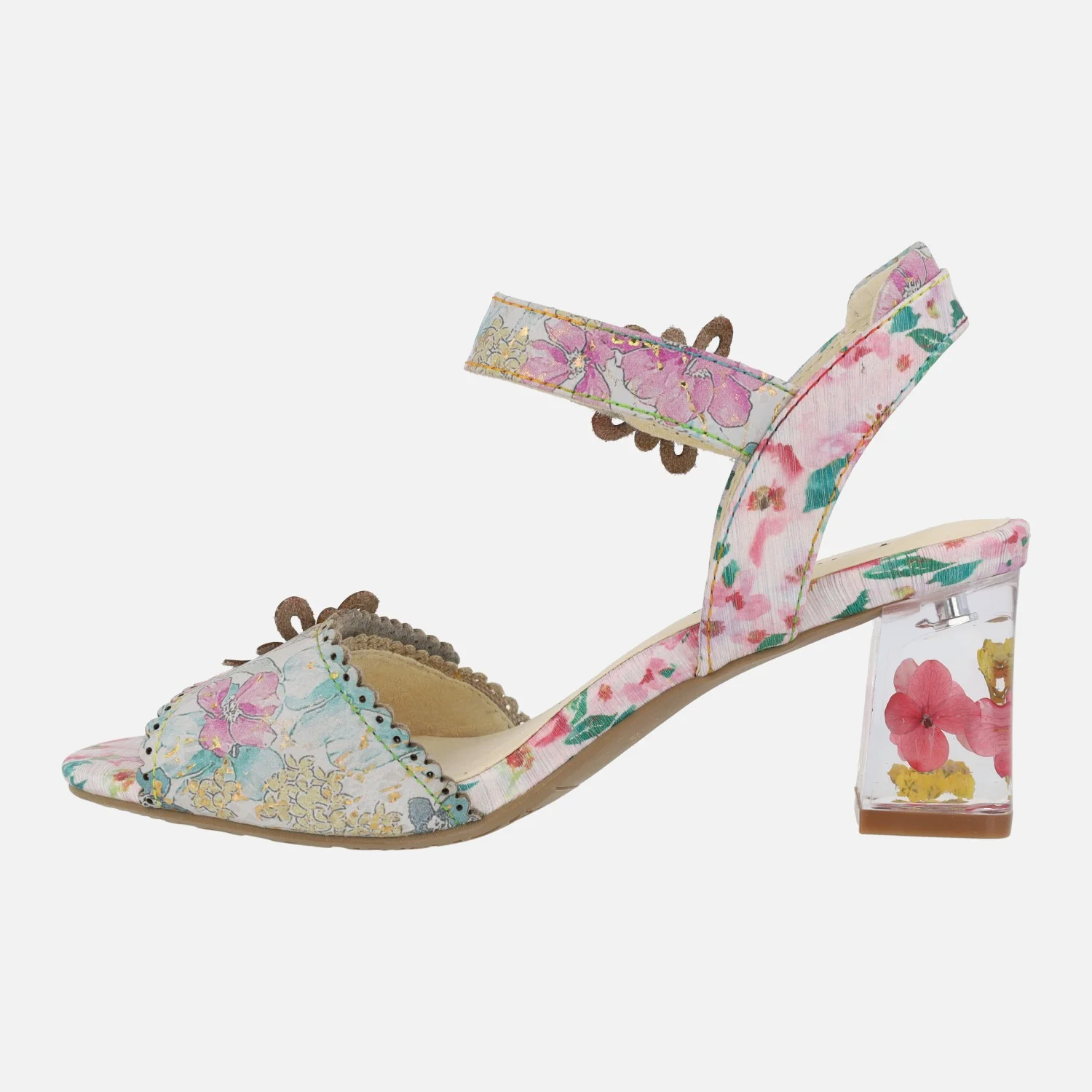 SANDALIAS CON TACÓN DECORADO LUCIEO 13 cerise - Image 3