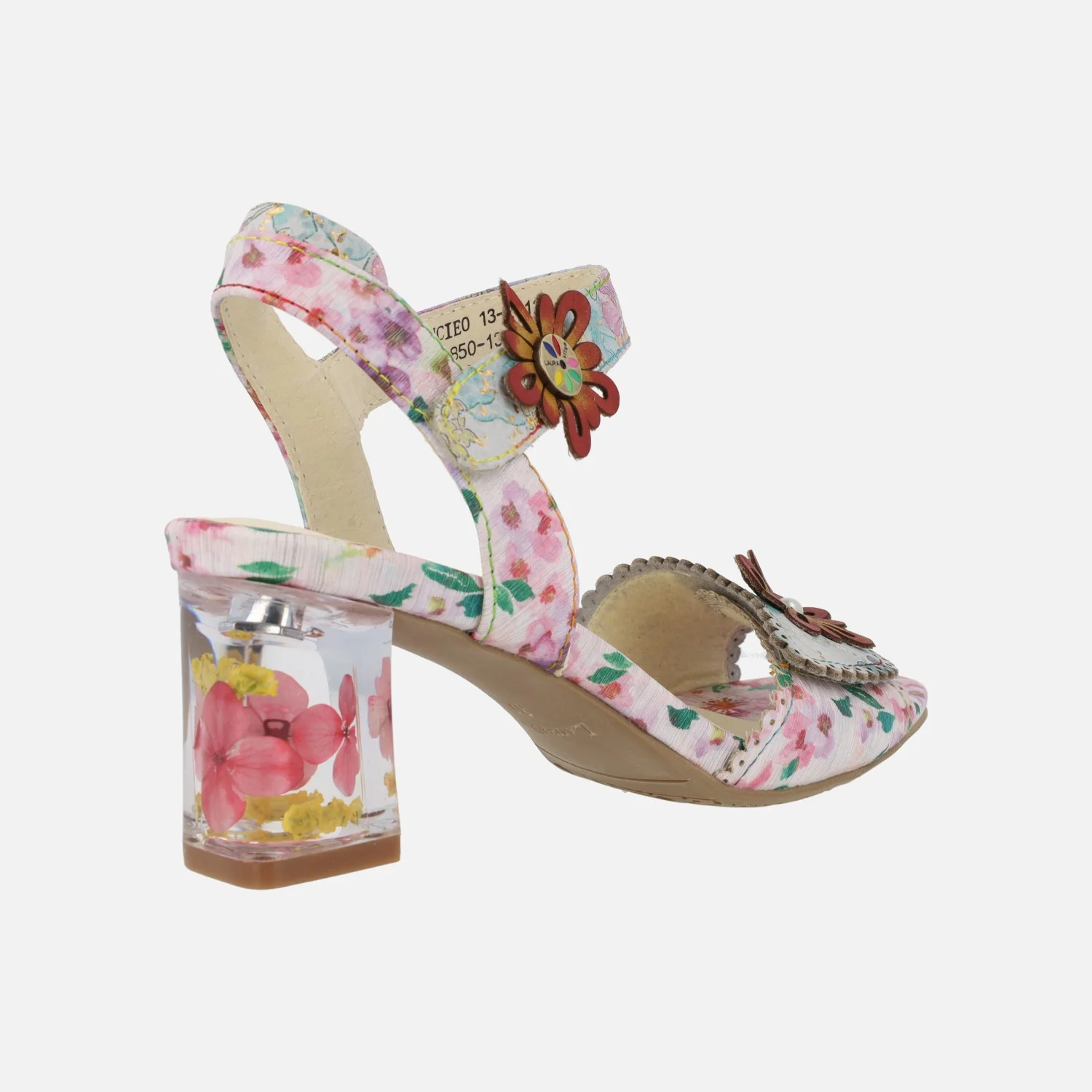SANDALIAS CON TACÓN DECORADO LUCIEO 13 cerise - Image 4