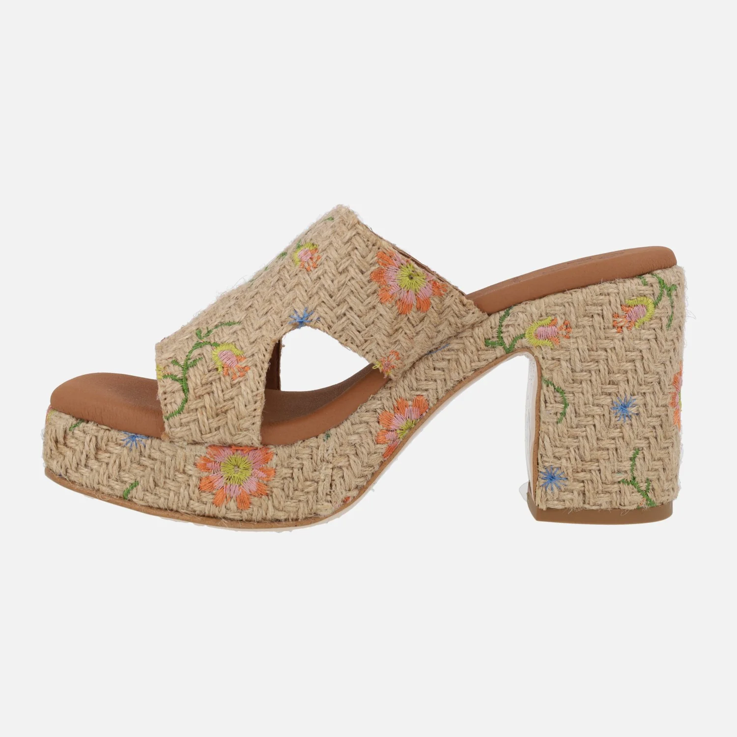 Sandalias con tacón y plataforma Padawan flores - Image 3