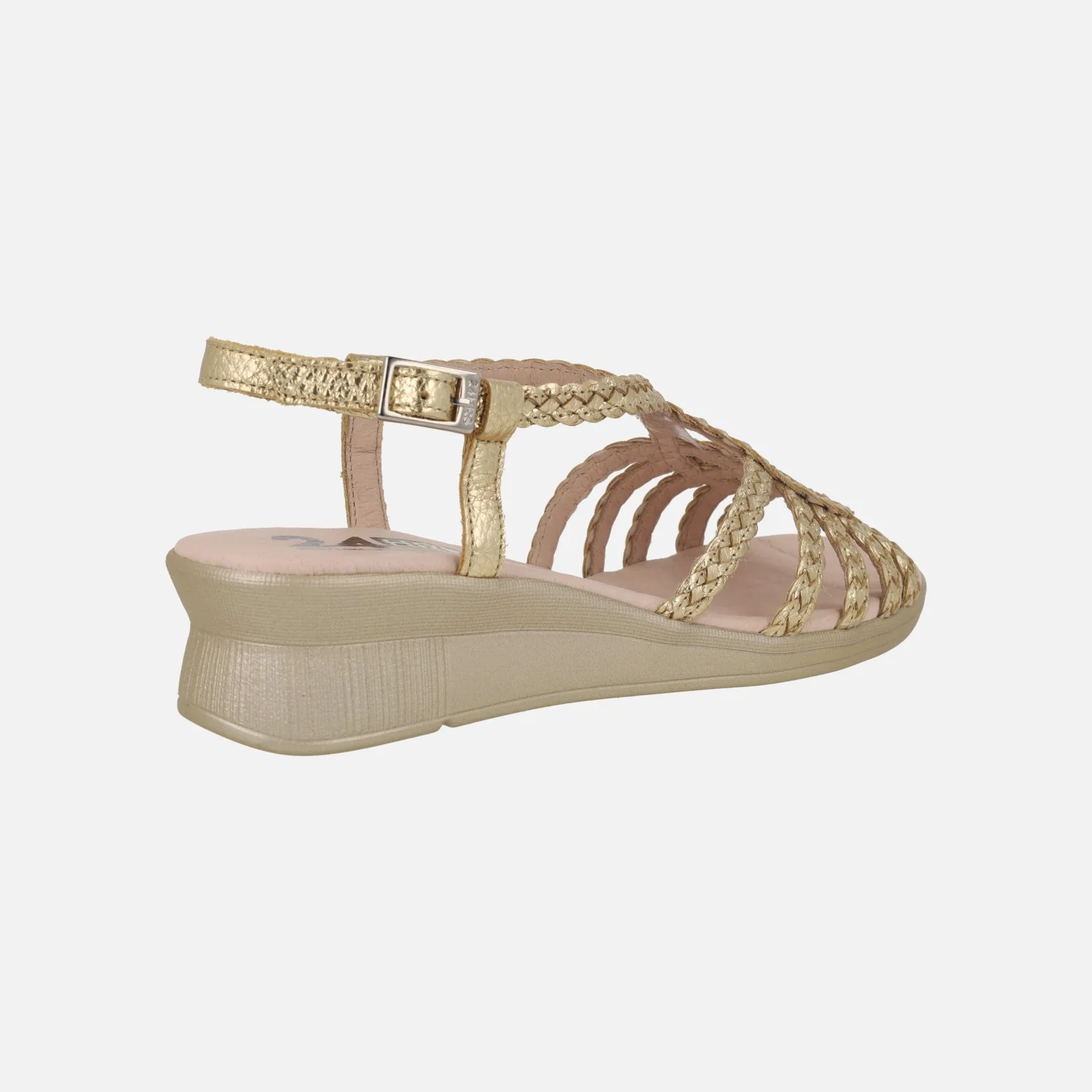 Sandalias confort bajas de piel trenzada - Image 4